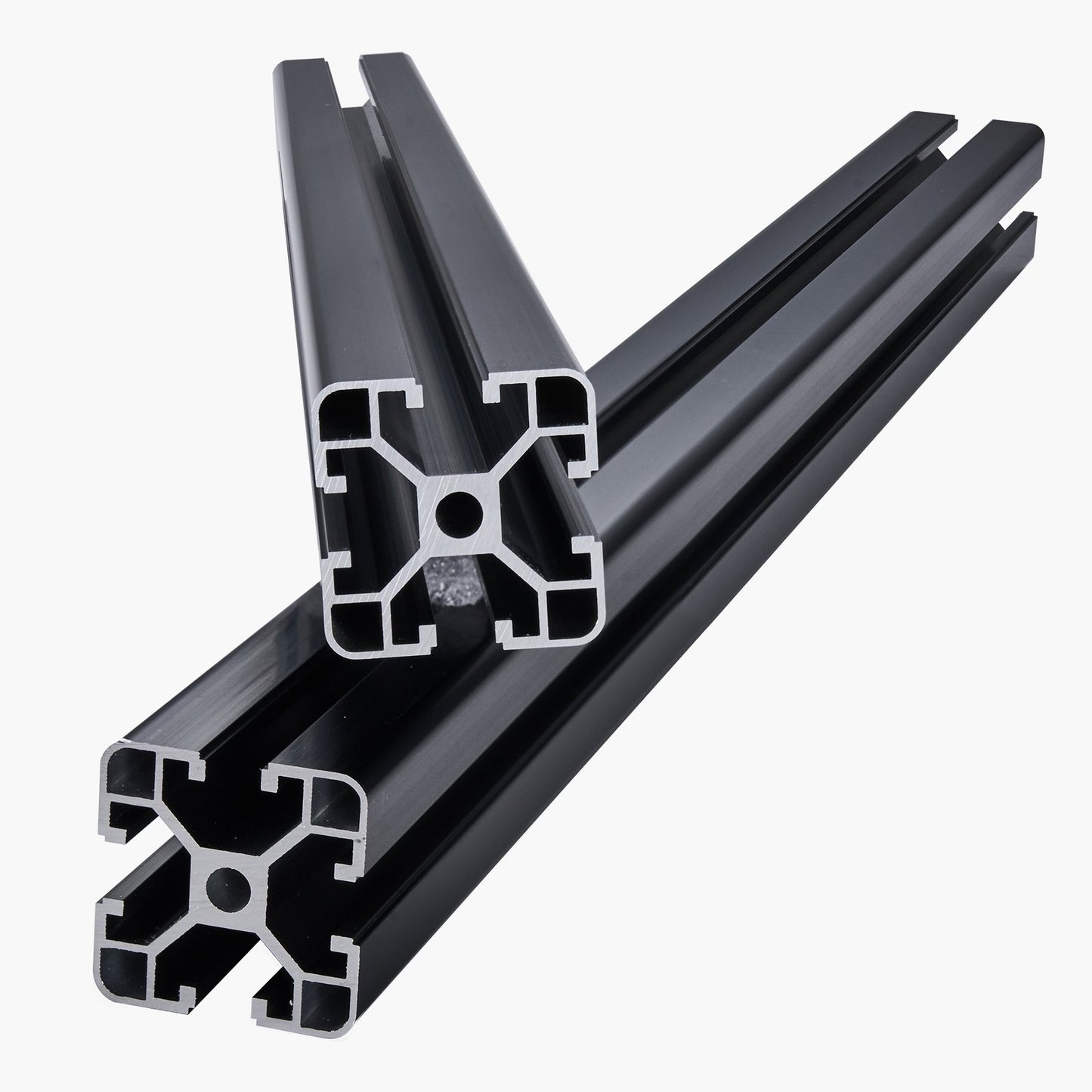 4PCS 23.6 in (600 mm) T Slot 4040 Aluminum Extrusion Profile, European Standard Anodized Linear Rail, High-Strength Extruded Aluminum Rail for 3D Printer, CNC Machine DIY, Laser Engraving, Black
