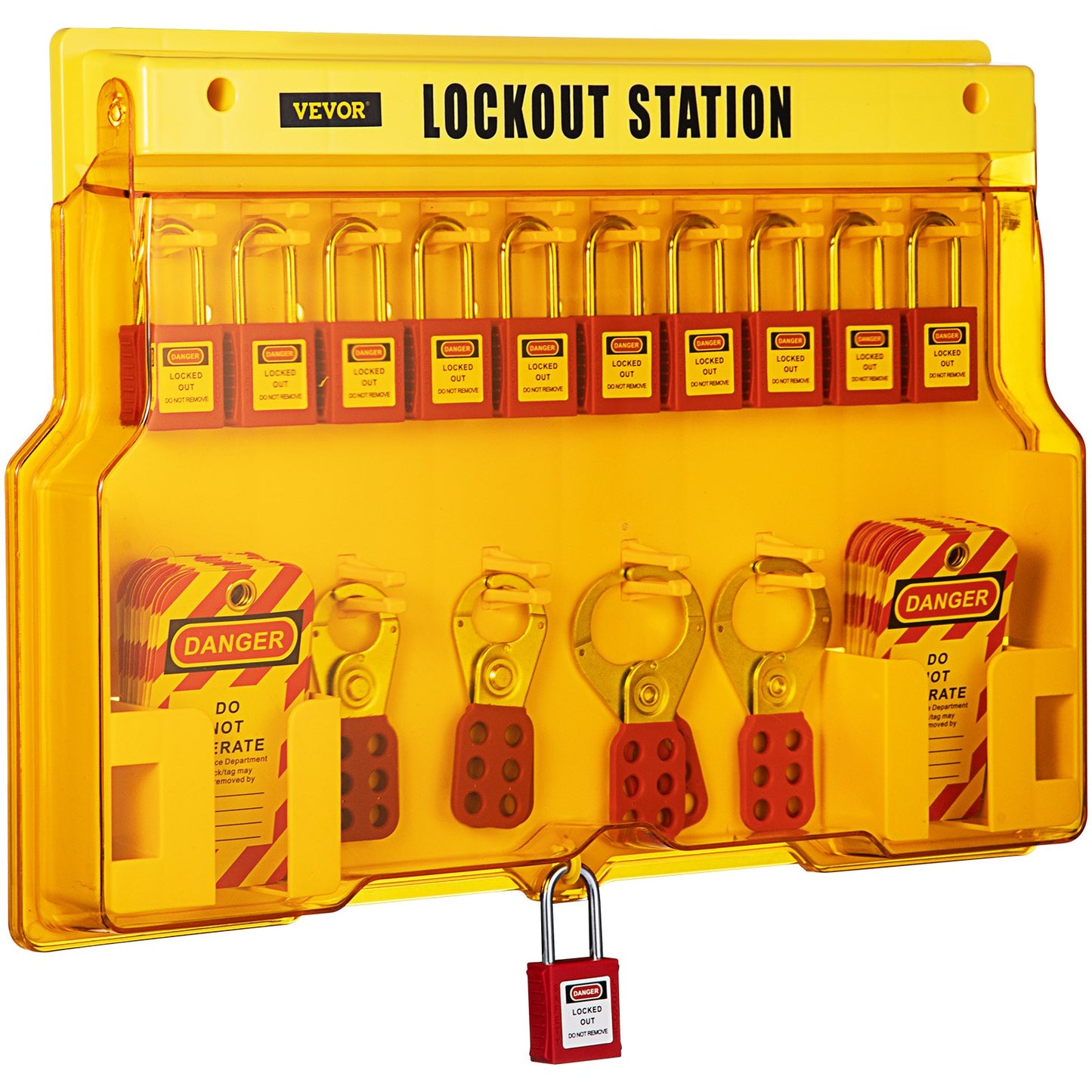 58 PCS Lockout Tagout Kits, Electrical Safety Loto Kit Includes Padlocks, Lockout Station, Hasp, Tags & Zip Ties, Lockout Tagout Safety Tools for Industrial, Electric Power, Machinery