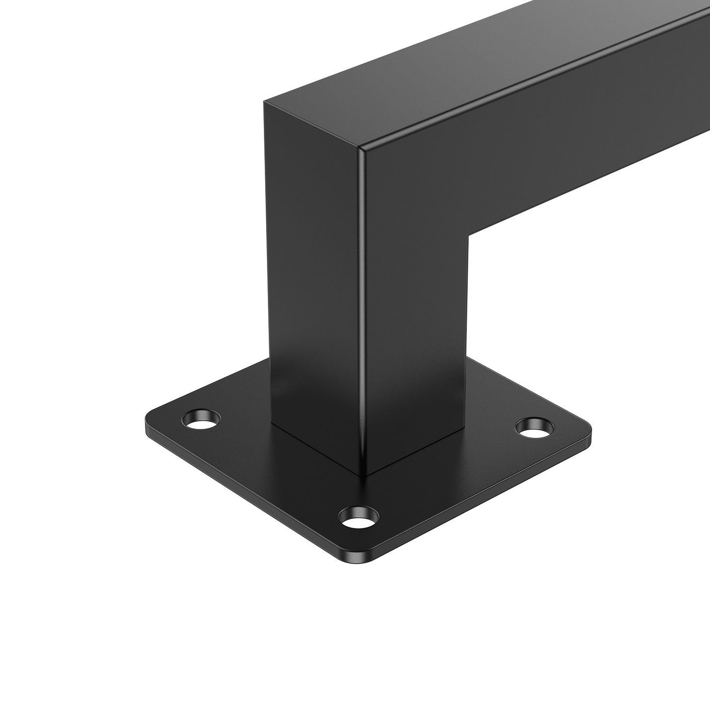 Wall Mounted Stair Handrail, 910mm Black Iron Staircase Handrail Indoor, 113kg Load Capacity, Industrial Railing Hand Rail for Steps, Square Tube for Loft Porch Deck, 2 Sections