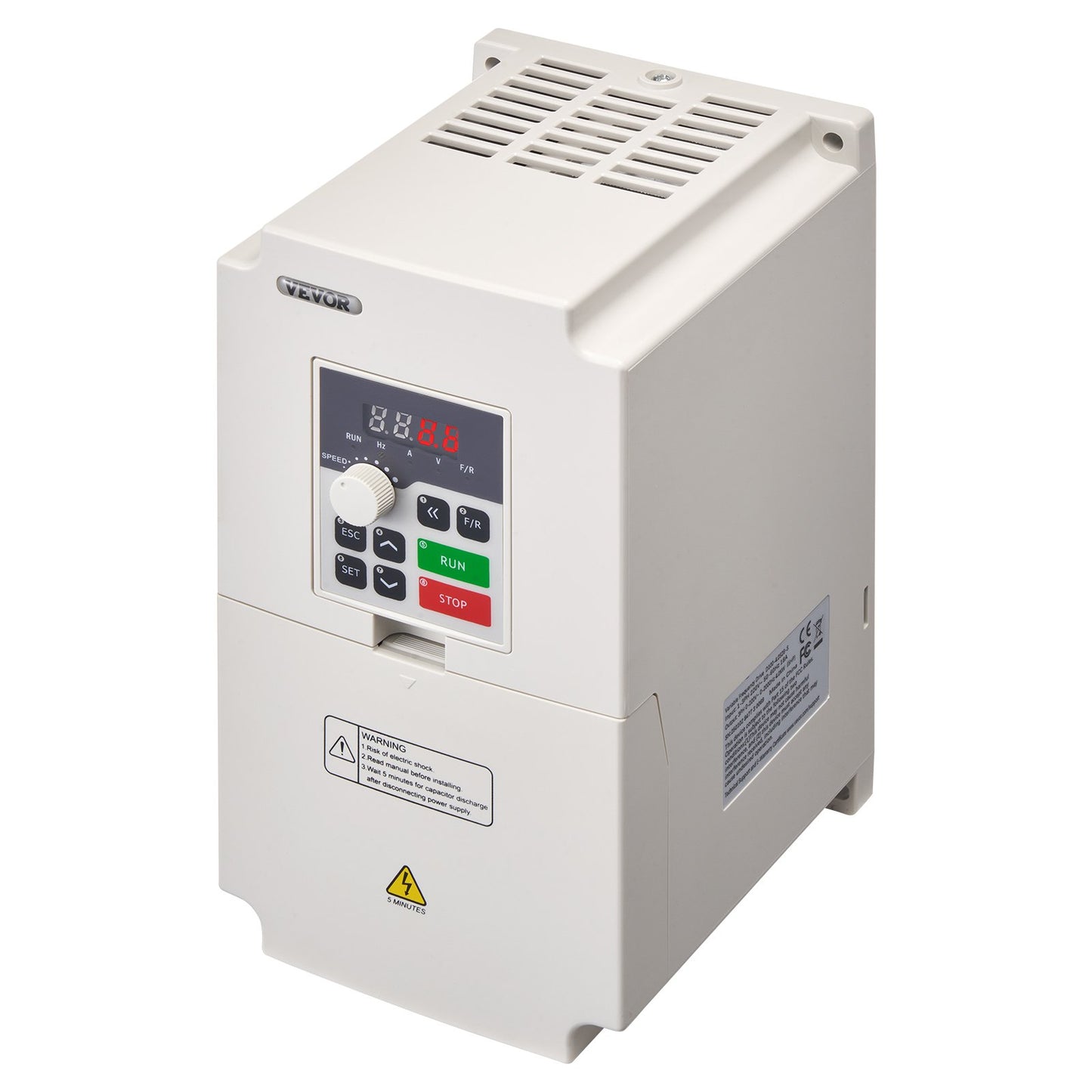 VFD 5HP, 4KW, 18A, 1 or 3 Phase AC 220V Input to 3 Phase AC 0~220V Output Variable Frequency Drive, 50/60Hz Input, 0-2000Hz Output VFD for Spindle Motor Speed Control