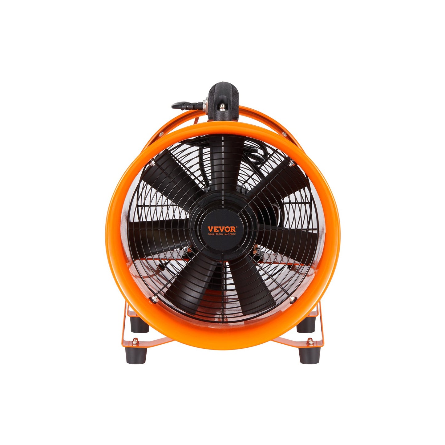 Portable Ventilator, 304.8mm Heavy Duty Cylinder Fan with 5m Duct Hose, 367W Strong Shop Exhaust Blower 2574CFM, Industrial Utility Blower for Sucking Dust, Smoke, Smoke Home/Workplace