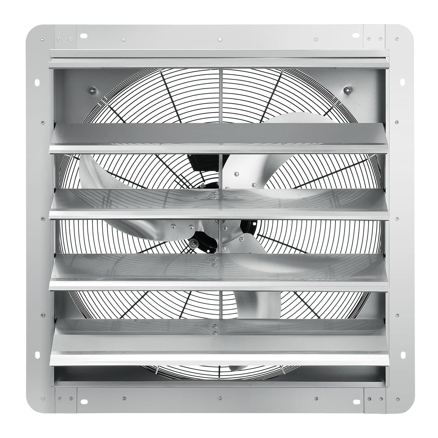 Shutter Exhaust Fan, 610 mm High-speed 1400RPM 2892 CFM, Aluminum Wall Mount Attic Fan with AC-motor, Ventilation and Cooling for Greenhouses, Garages, Sheds, Shops