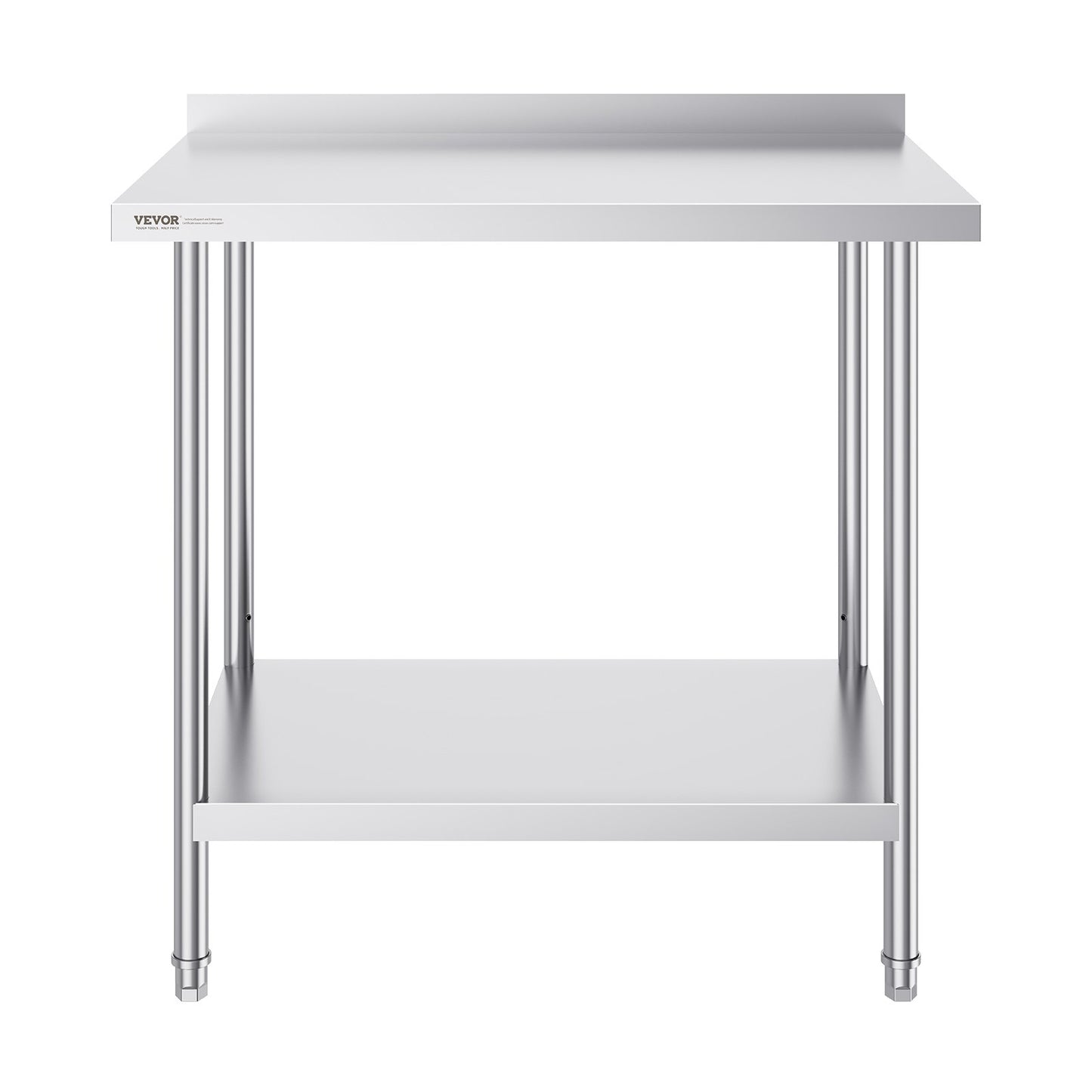 24 x 36 x 36 Inch Stainless Steel Work Table, Commercial Food Prep Worktable Heavy Duty Prep Worktable, Metal Work Table with Adjustable Height for Restaurant, Home and Hotel