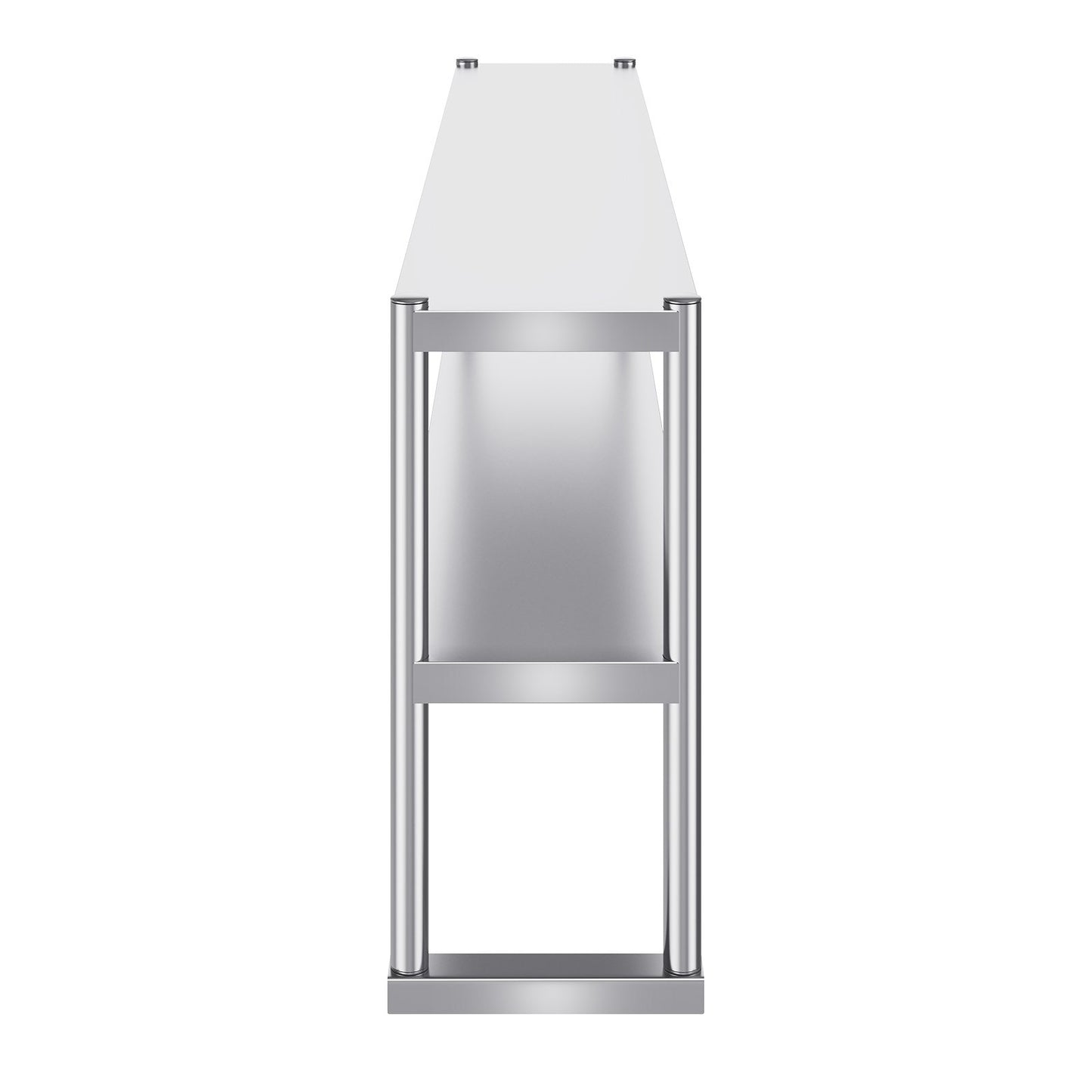 Double Overshelf, Double Tier Stainless Steel Overshelf, 12 x 72 Inch Double Deck Overshelf, Height Adjustable Overshelf Prep Work Table for Kitchen, Restaurant and Workshop