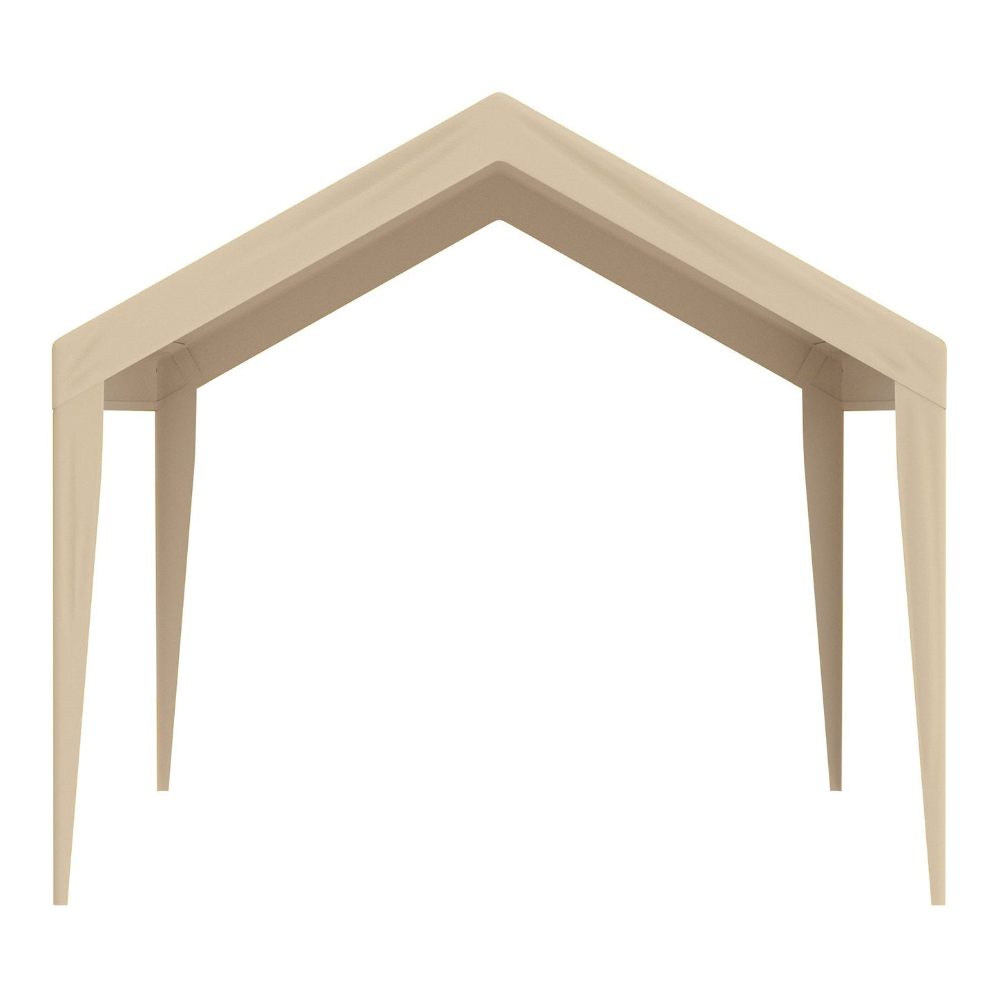 Carport Replacement Canopy Cover 10 x 20 ft, Garage Top Tent Shelter Tarp Heavy-Duty Waterproof & UV Protected, Easy Installation with Ball Bungees,Beige (Only Top Cover, Frame Not Include)