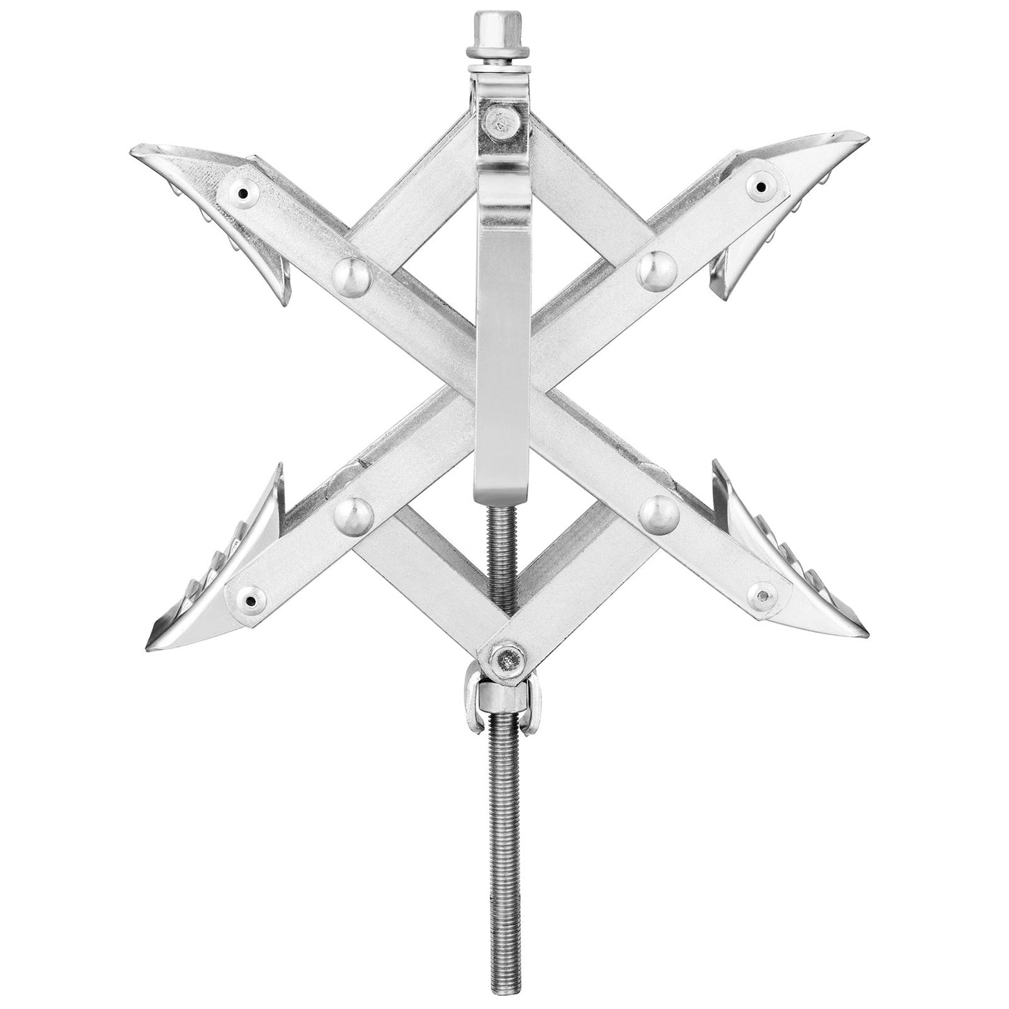 Camper Wheel Chock Stabilizer, X-shaped RV Stabilizer Wheel Chock, Fit for 1.5" to 10" Tire Space, 2 Sets of Wheel Chocks with Ratchet Wrench and Storage Bag for Campers Travel Trailers Trucks