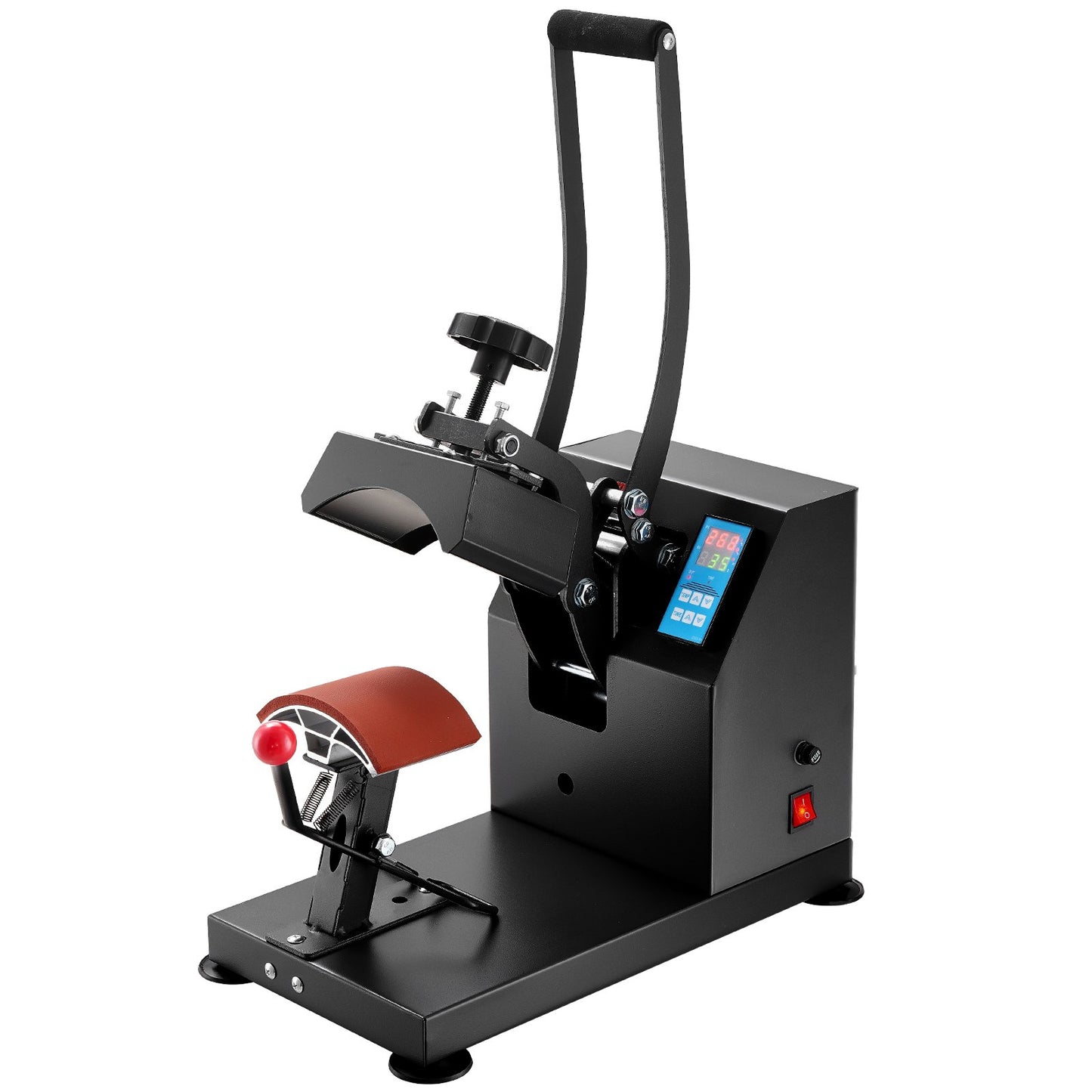 Hat Heat Press 5.5 x 3.5 inch Heat Press Machine 600W Professional Hat Heat Press Machine for Hats Caps Transfer Press Heat with 12000 Hours Life Digital LCD Timer and Temperature Control