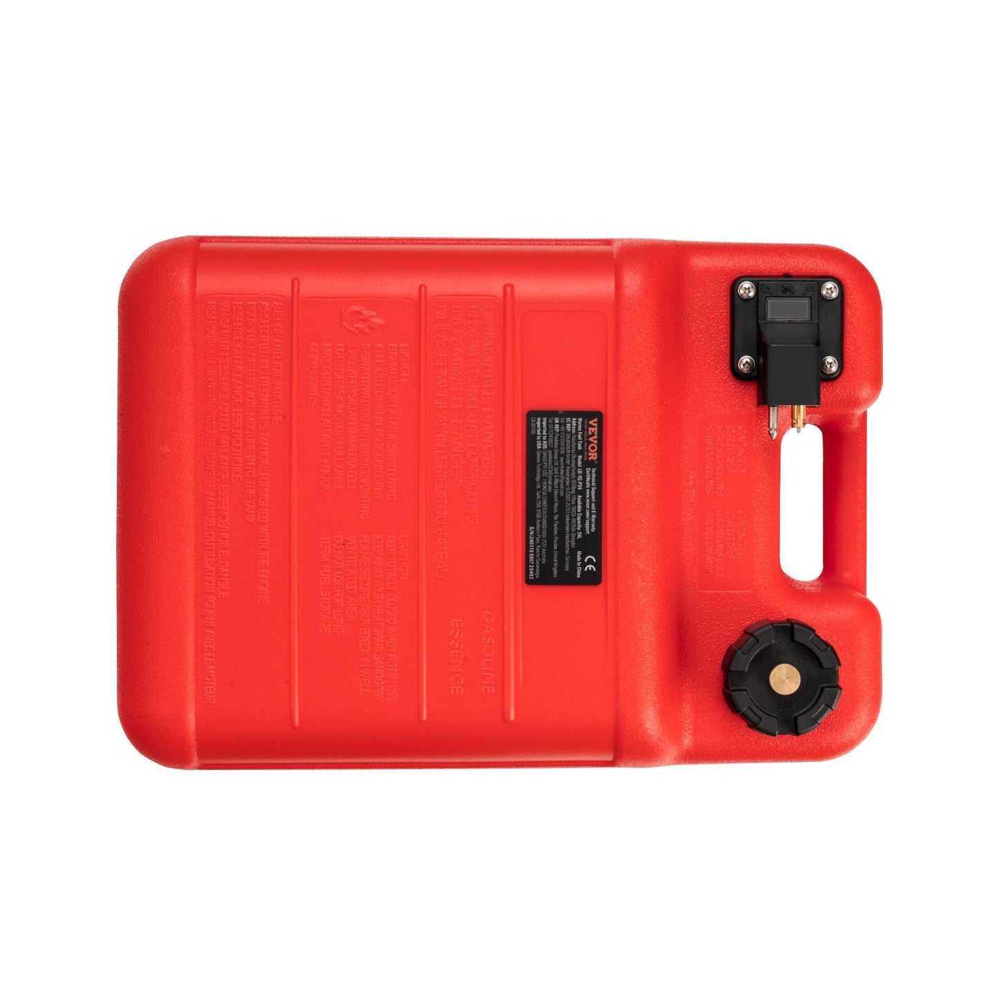 Marine Tank, 6.34-Gallon/24-L Marine Portable Tank Outboard Marine Boat Transfer Tank with 9.8ft Hose, Gauge for Outboard Engine Boats, Yacht, Fishing Boat, Deck Boat, Red