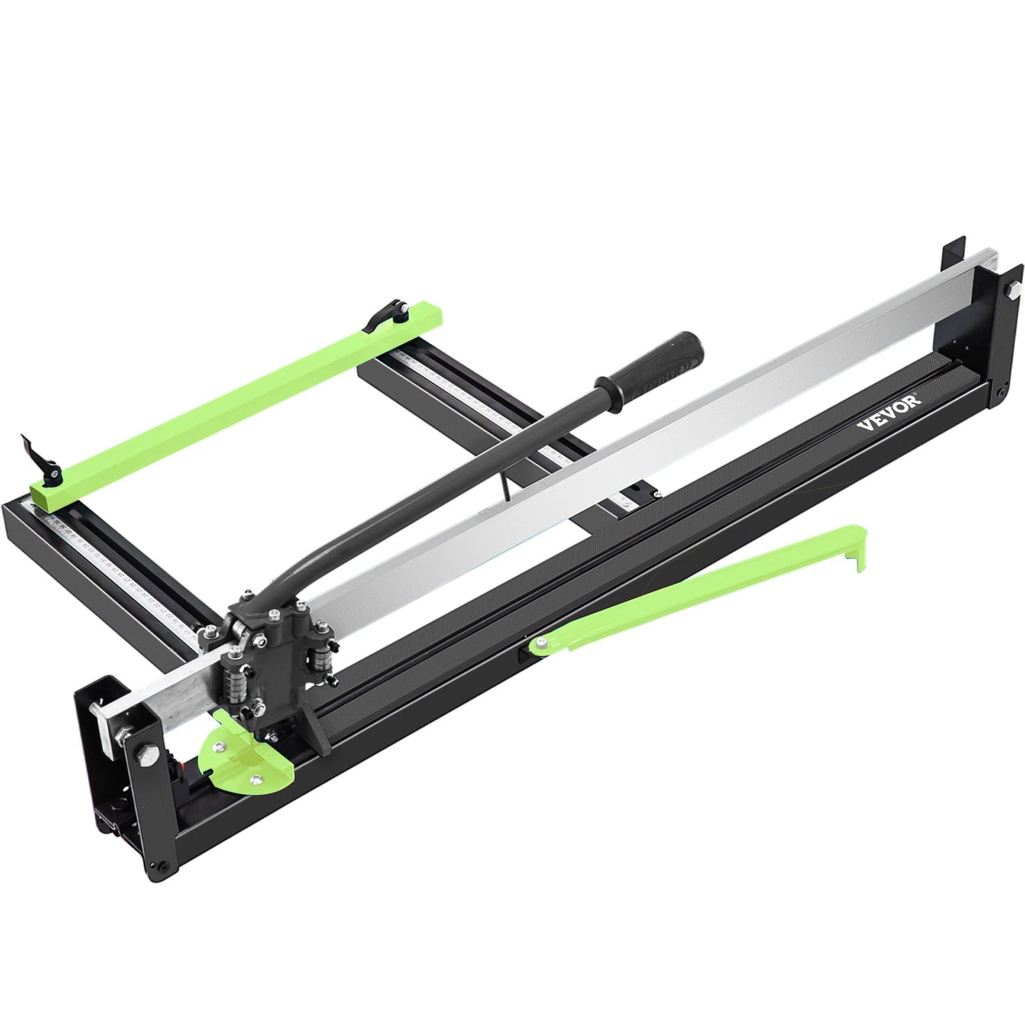 31 Inch Blue Manual Tile Cutter with Precise Laser Positioning & Anti-sliding Rubber Surface Single Rail & Bracket Suitable for Porcelain and Ceramic Floor Tiles
