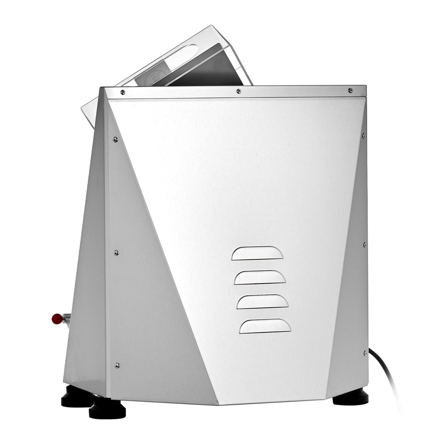 Pizza Dough Roller Sheeter, 3-14 Inch Automatic Stainless Steel Pizza Press, Commercial Electric 370W Pasta Maker Machine, 260 pcs Per Hour, Adjustable Thickness, with Dough Press Lid