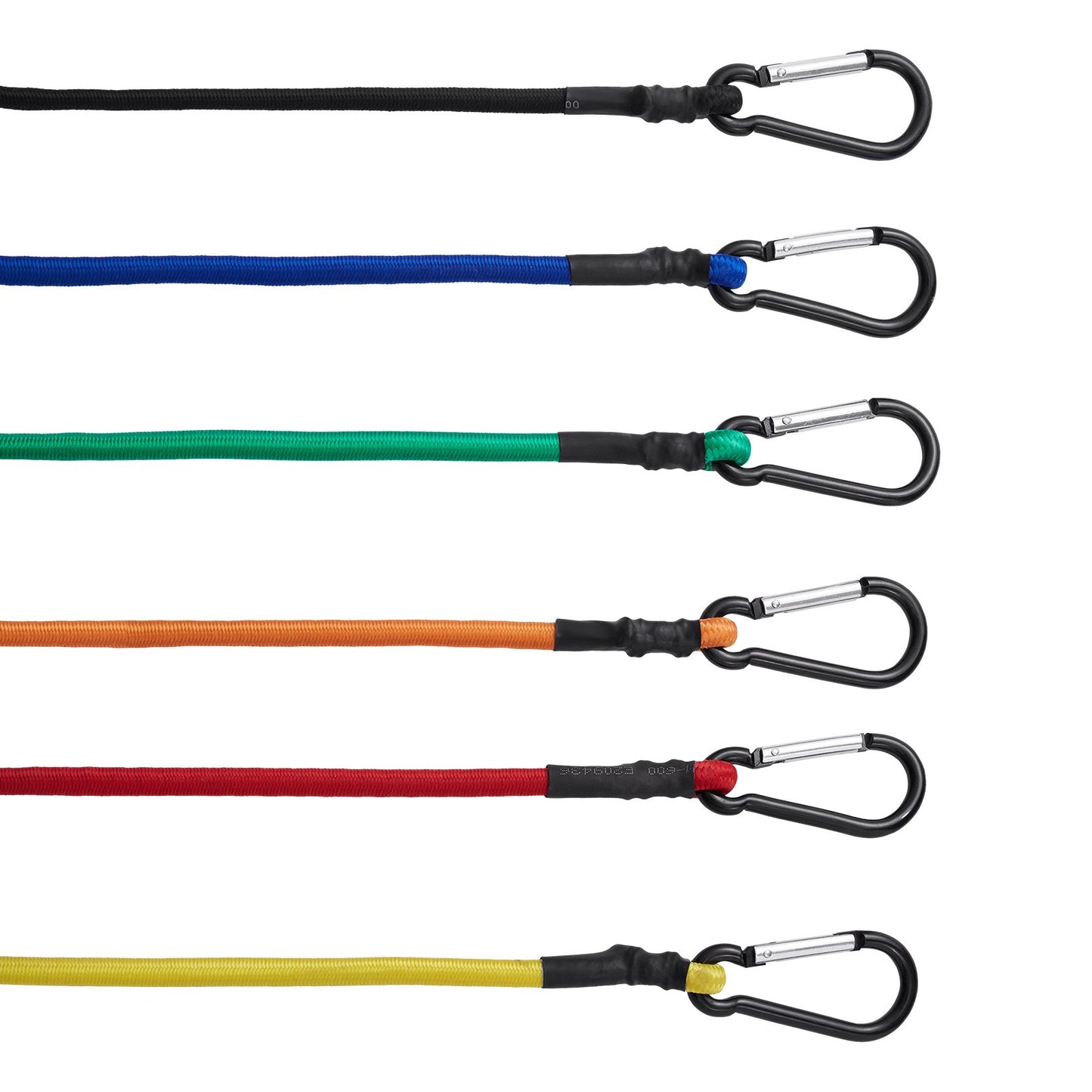 30 Piece Bungee Cords Assortment, 8 mm Heavy Duty Bungee Straps with A3 Steel Carabiners, Includes 10", 18", 24", 36", 48", 60", 72", Portable Storage Bag, 6 Clips & Canopy Ties