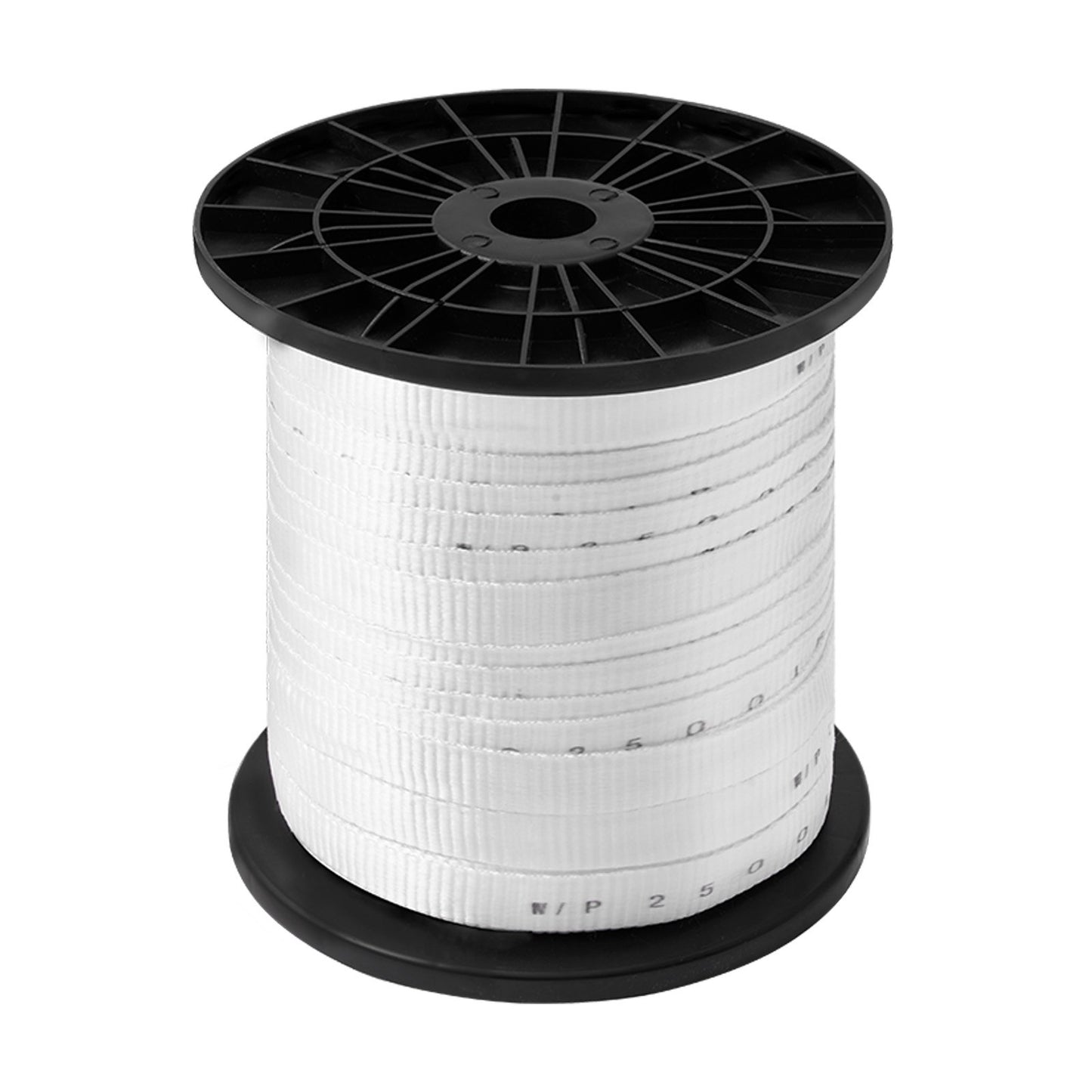 Polyester Pull Tape, 3/4" x 318' Mule Tape Flat Rope, 2500 lbf Tensile Capacity, Printed Webbing Cable Pulling Tape for Packaging, Gardening, Commercial Electrical, Conduit Work, White