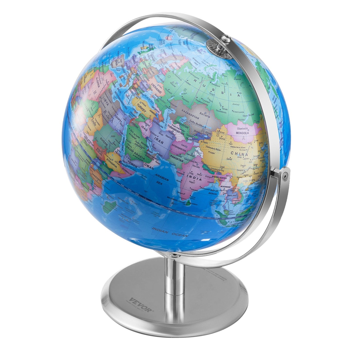 Talking World Globe, 9 in/228.6 mm, Interactive Globe for Kids Early Learning Teaching, Educational Globe with Smart Talking Pen LED Night Light USB Interface, Gifts for Children Boys & Girls (Map Language: English)