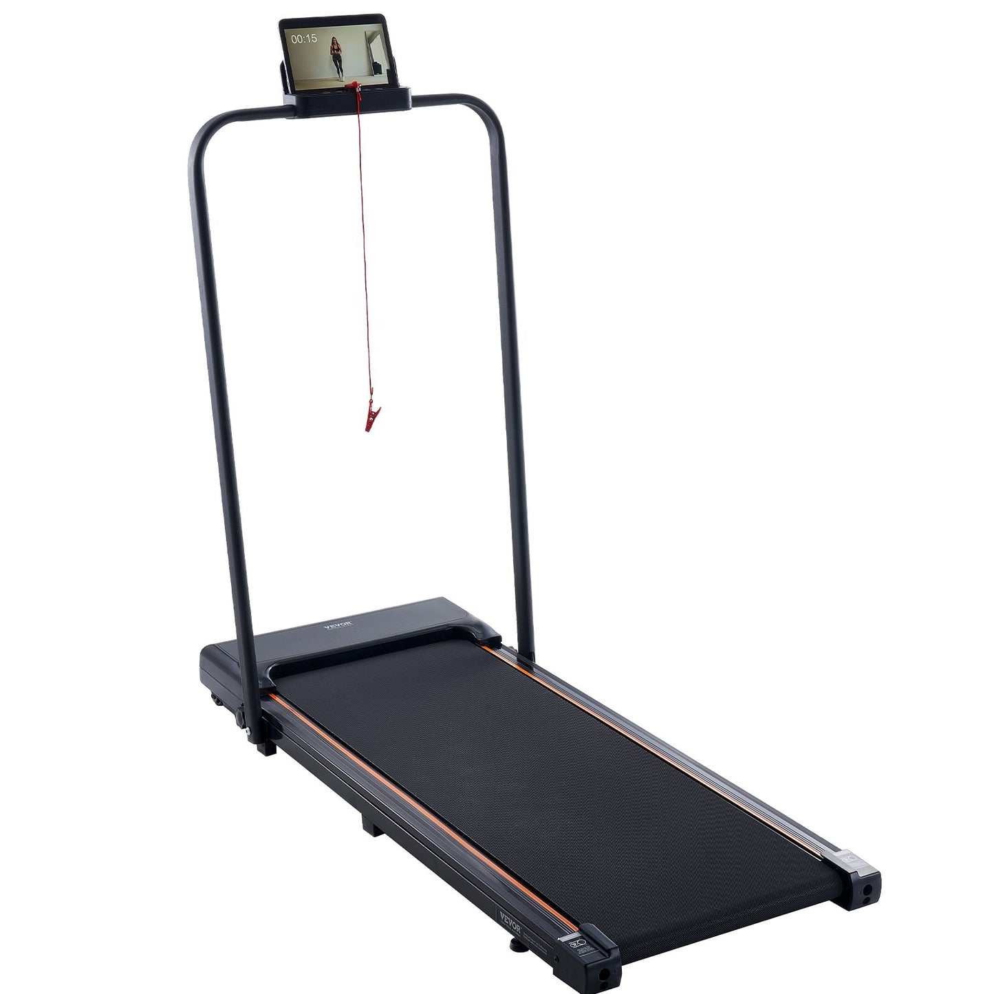 Walking Pad, Under Desk Treadmill for Home Office, Working Walking Running Machine, 265 Lbs Capacity Folding Treadmill, 2.5HP 2 in 1 Portable Pad with Handle Bar, Remote Control and LED Display