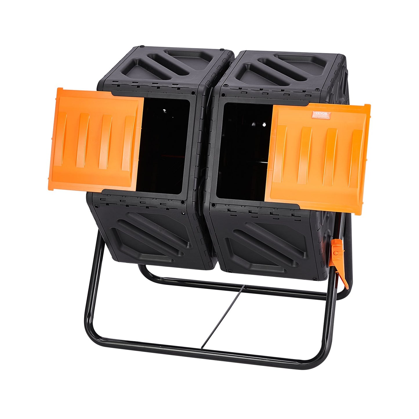 Compost Bin, 140.1L Dual Chamber Composting Tumbler, High Volume Two Rotating Chambers with 2 Sliding Door and Steel Frame, BPA Free Composter Bin Tumbler for Garden, Kitchen, Yard, Outdoor