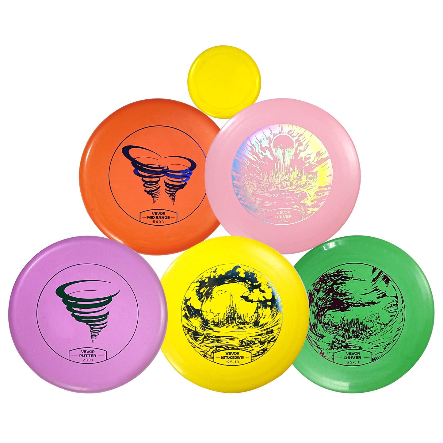 Disc Golf Set, 5 PCS Beginners Flying Discs, Disc Golf Starter Set for Full-Body Strength Training, with Putter, Mid-Range, Driver, Mini Marker, PDGA Approved for Outdoor Backyard, Lawn, Beach