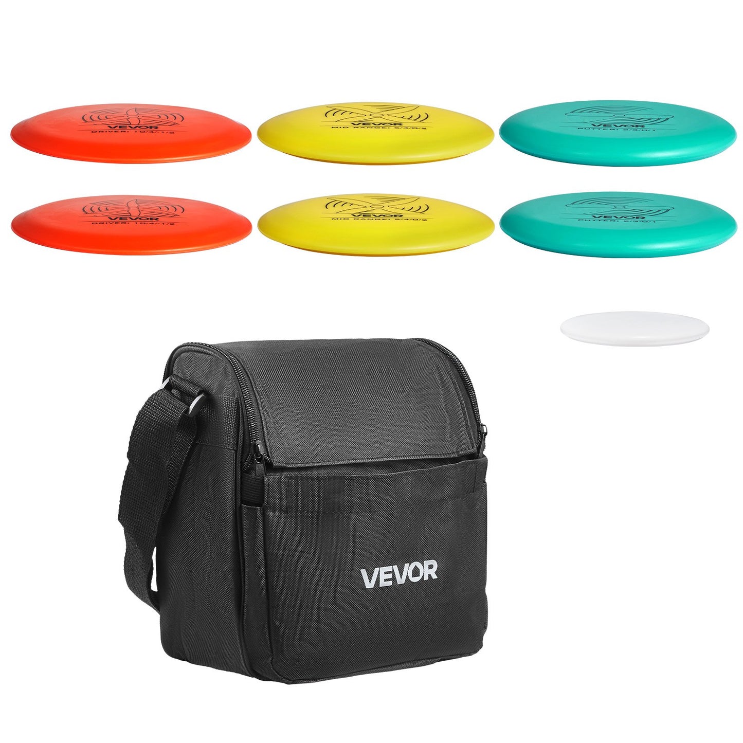Disc Golf Set, 6 PCS Flying Discs for Beginners, Disc Golf Starter Set, with Putter, Mid-Range, Driver, Including Mini Marker, Portable Backpack, for Outdoor Backyard, Lawn, Beach, and Park