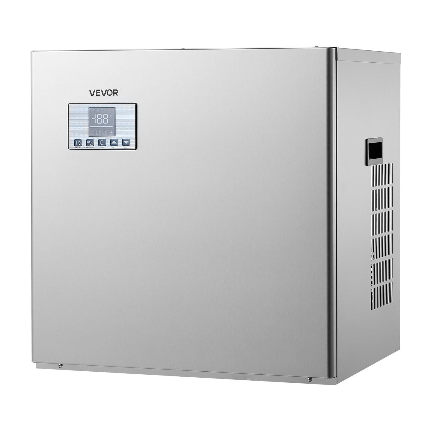 Commercial Ice Maker Machine - Head, 181 kg/Day Stainless Steel Ice Machine with Scheduled Ice-Making, Self-Cleaning, Adjustable Thickness, Ideal for Restaurant Bar Cafe Hotel - Head Only