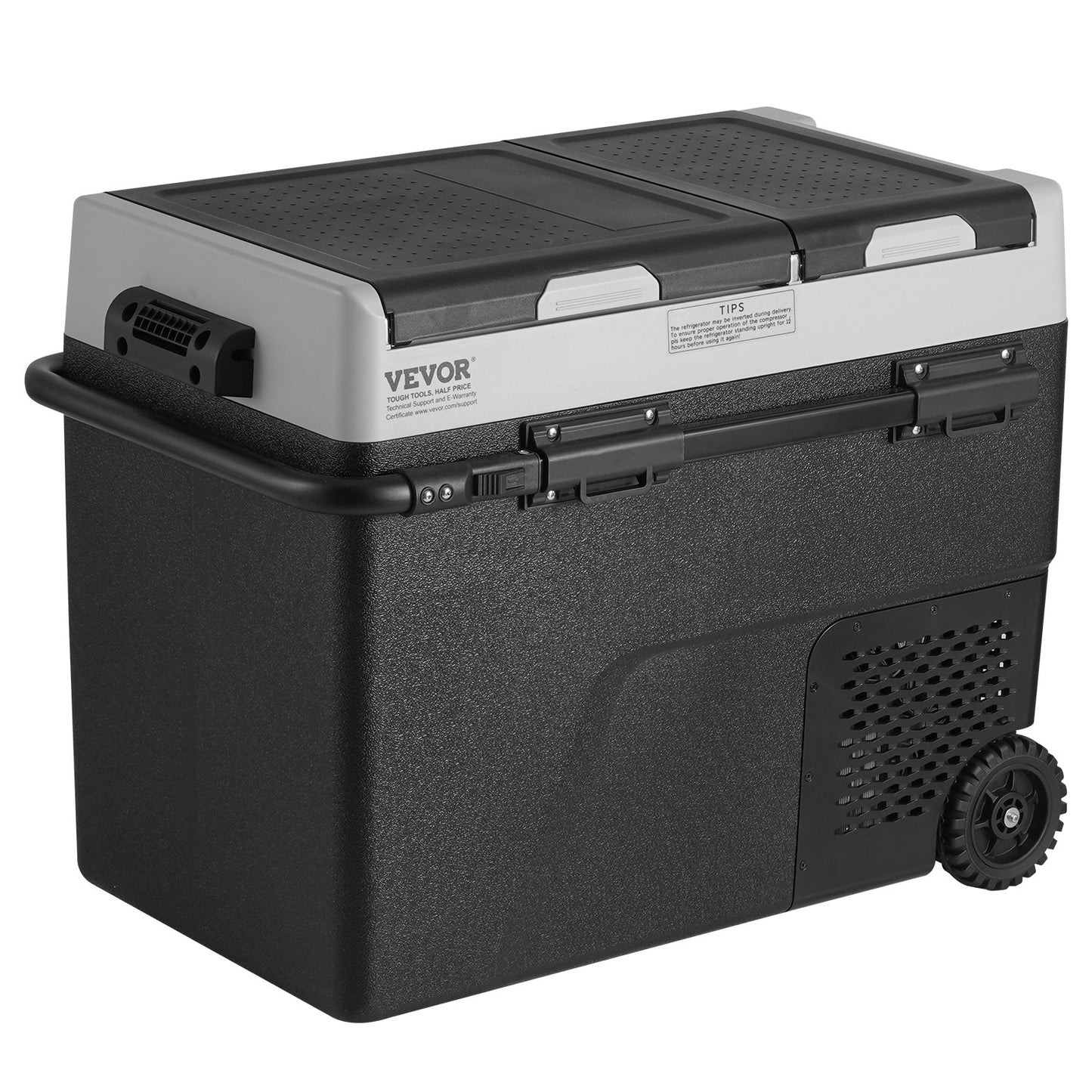 Portable Car Refrigerator, 12 Volt Car Refrigerator Fridge, 58 L / 61.5 QT Dual Zone Portable Freezer, -4℉-68℉ Adjustable Temperature, Compressor Cooler for Home, Outdoor, Camping, RV, Car