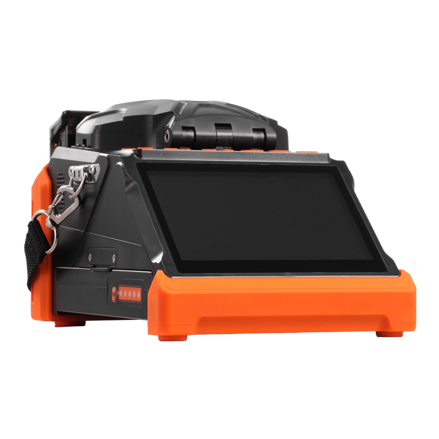 Fiber Fusion Splicer 6 Motors, Core & Clad Alignment Fibers Optic Splicer with 6s Fast Splicing and 13s Heating, 5" Touch Screen, 3 in 1 Fiber Holder, 7800mAh Battery for SM MM DS NZDS Fibers