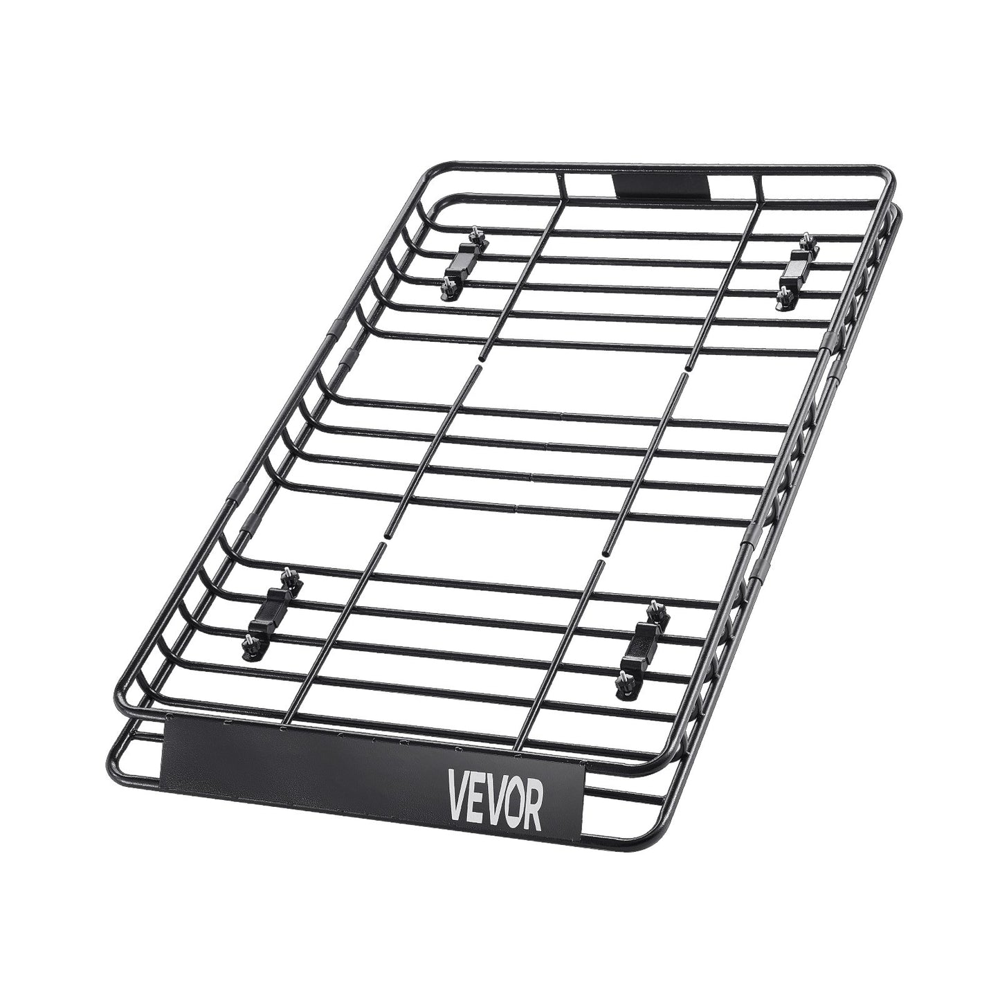 Roof Rack Basket, 64 x 39 x 4.1 in, Universal Rooftop Cargo Carrier with 44.1 x 34.3 x 10.2 in Cargo Bag, Net, Ratchet Straps, 250 lbs Max Load Capacity Car Top Luggage Holder, for SUV Truck Car