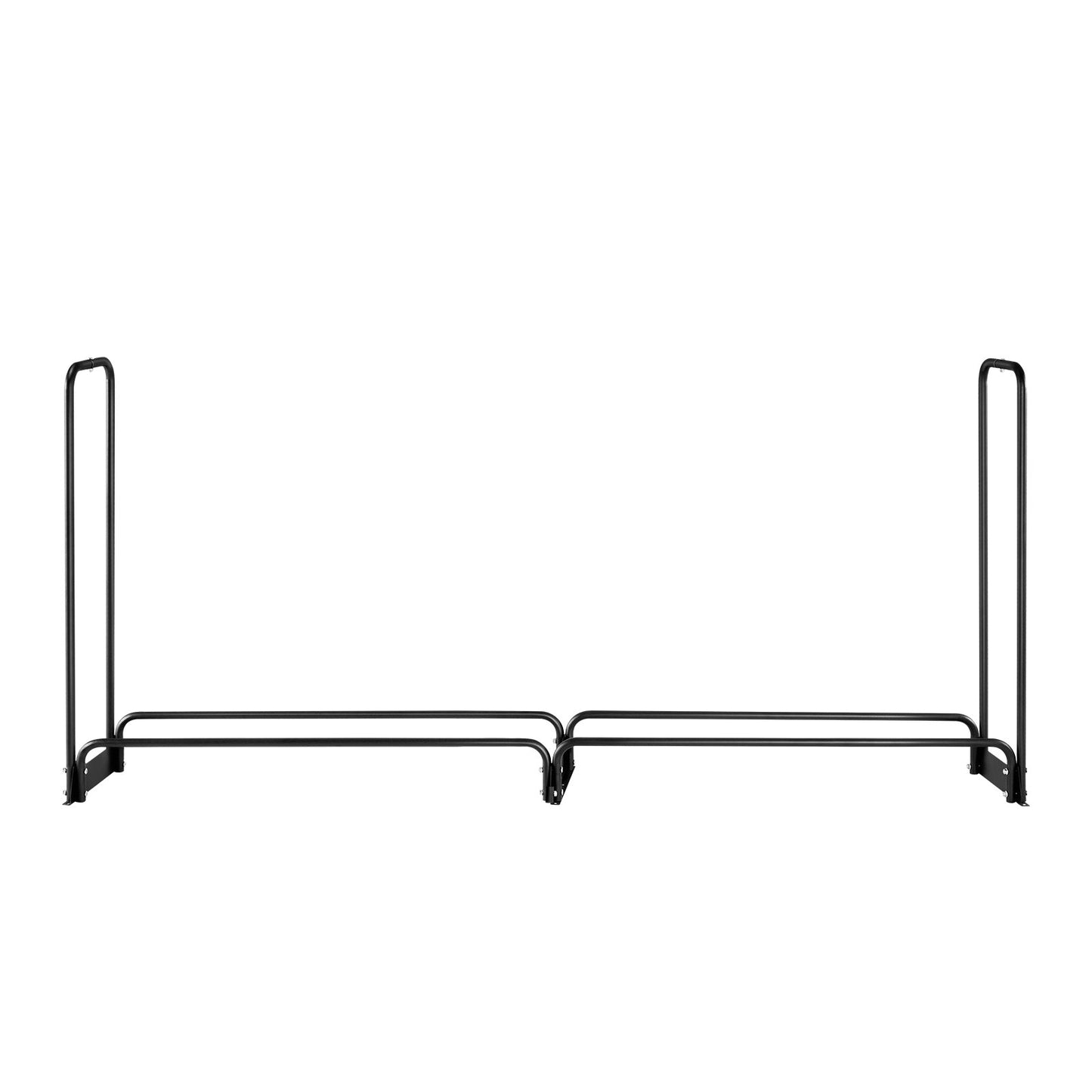 Brennholzregal mit wasserdichter Abdeckung, 2,57 m langer Brennholzhalter für den Außenbereich, geeignet für 1/2 Raummeter Holz, max. Tragkraft 299 kg, pulverbeschichtetes Holzregal mit Deckel für Kaminterrasse