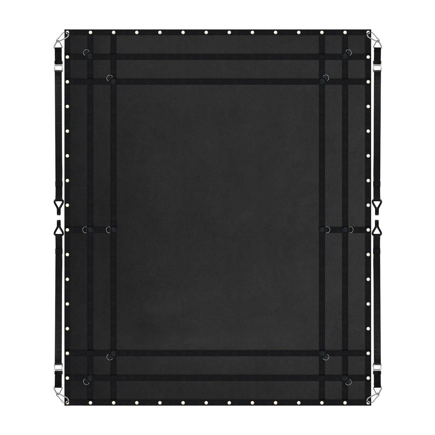 Cargo Net, 120 in x 105 in, Heavy Duty Truck Cargo Net for Truck Bed, 4 Adjustable Straps with Carabiners and Rubber Coated Hooks, Durable, Suitable for Pickup, Jeep, Truck, SUV, Boat (Black)