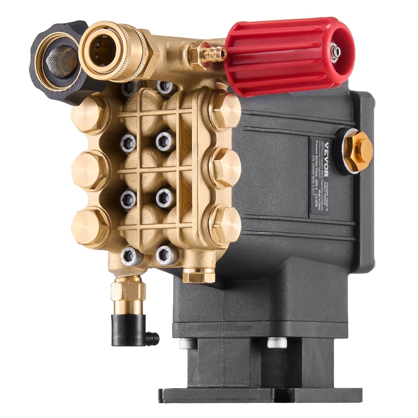 Pressure Washer Pump, 19mm(3/4") Shaft Horizontal Triplex Plunger, 227 bar(3300 PSI), 9.5 L/min(2.5GPM), Replacement Power Washer Pumps Kit with 5 Nozzles, Compatible with Simpson MorFlex 40224, 40225, 40226, Santoprene