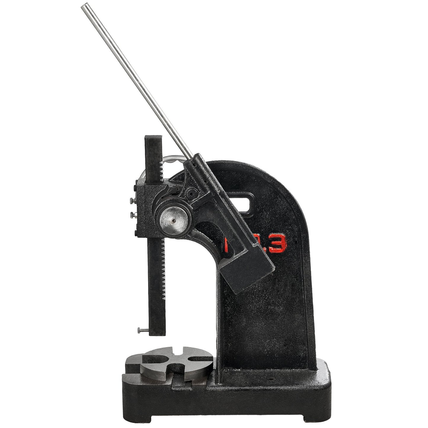 Arbor Press, 3 Ton Ratchet Type Arbor Press, Ratchet Leverage Arbor Press with Handwheel, 12.2" Maximum Height, Cast Iron Manual Desktop Punch Press, for Stamping, Bending, Stretching, Forming