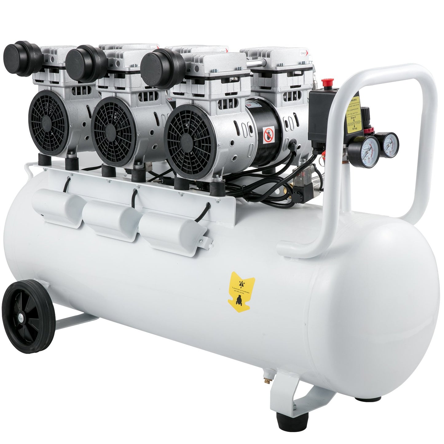 Air Compressor 22Gallon Ultra Quiet Oil-free Air Compressor 80L Tank Silent Air Compressor 2.2KW Oil free Compressor Low noise with Safe Solenoid Valve