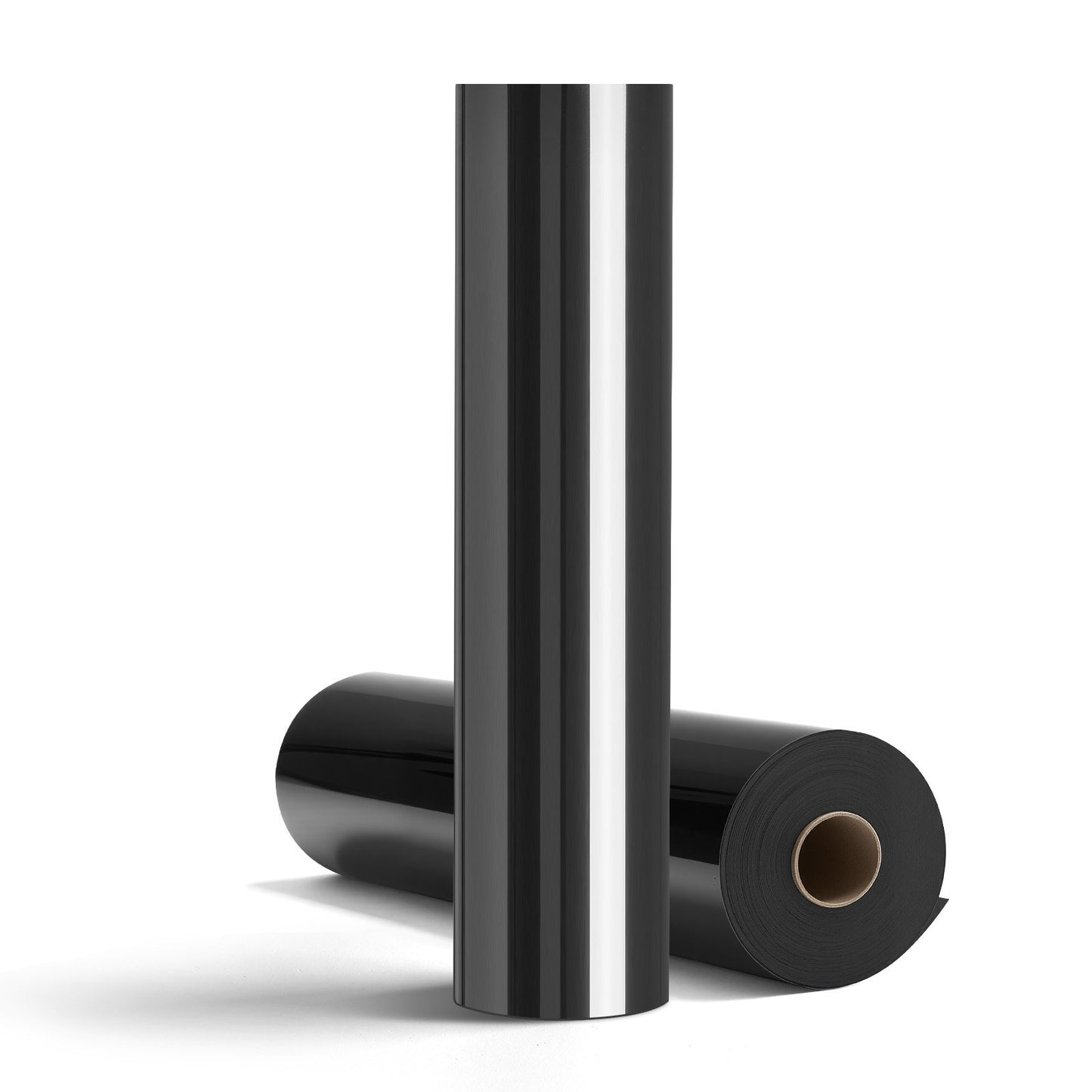 Heat Transfer Vinyl, 304.8 x 15240mm, Glossy Black HTV Iron on Vinyl Roll, Easy to Cut and Weed, Strong Adhesion, Compatible with Cutting Machines, for Various Materials, T-shirts, Pillows, Hats