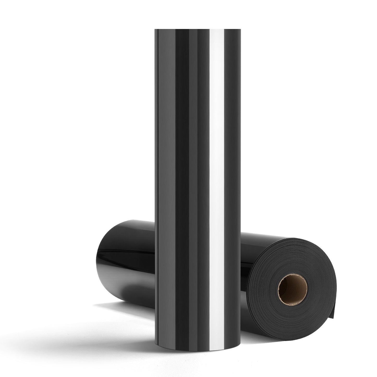 Heat Transfer Vinyl, 304.8 x 21336mm, Glossy Black HTV Iron on Vinyl Roll, Easy to Cut and Weed, Strong Adhesion, Compatible with Cutting Machines, for Various Materials, T-shirts, Pillows, Hats