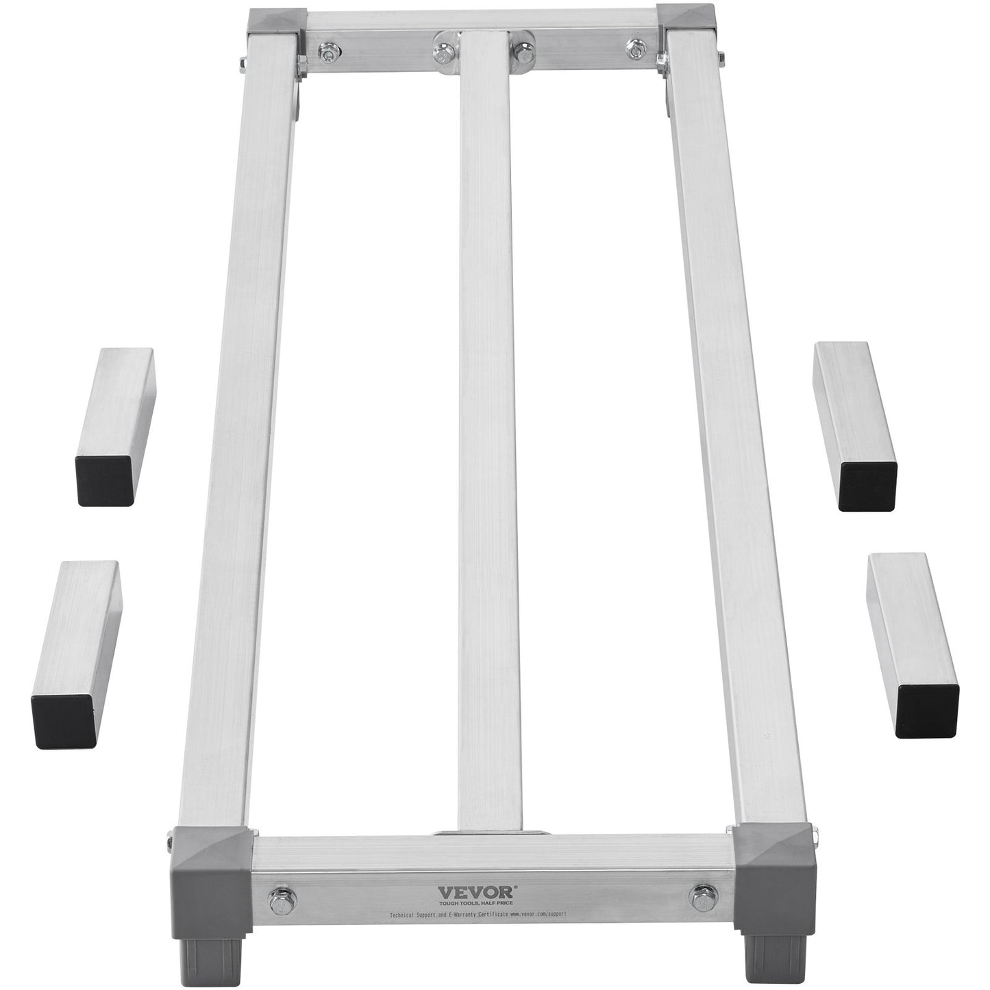 Aluminum Dunnage Rack, 48” x 14” Commercial Food Floor Rack, 8” Off the Floor, 1000 lbs Capacity All-Welded Aluminum Storage Rack, for Storage in Restaurants, Kitchens, Garages and Vehicles