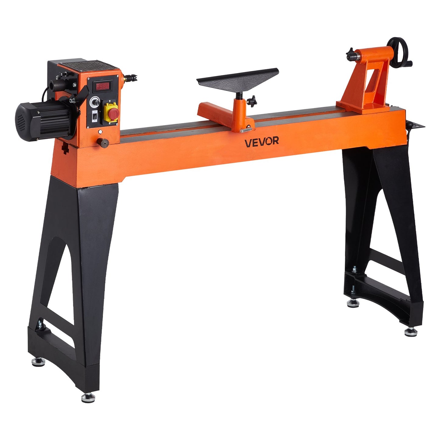 Woodworking Lathe, 1100W / 1.5 HP, Wood Lathe Machine with 0 to 3200 RPM Variable Speed, 406 x 1020 mm Workbench, Brushless DC Motor, Cast Iron Body, Tool Rest, for Medium to Large Projects Woodworking