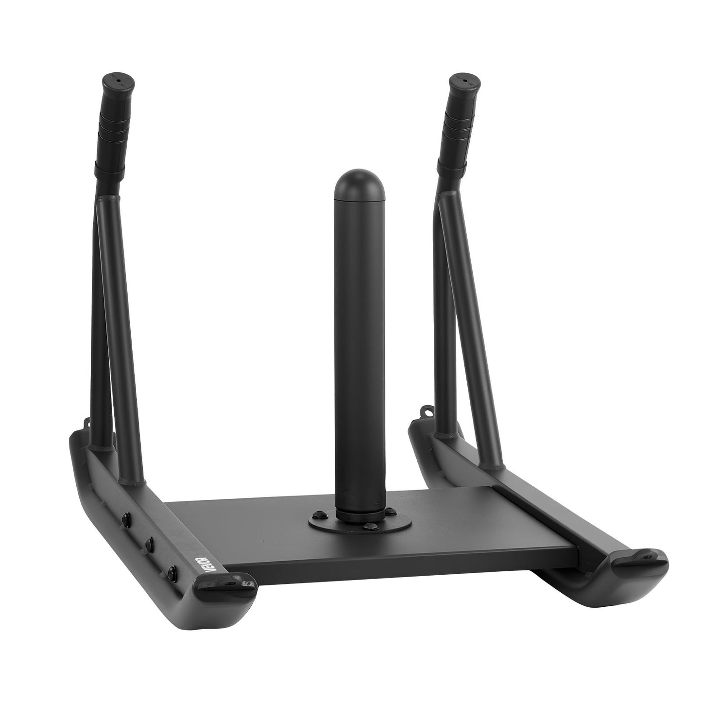 Weight Sled, Steel Power Sled, Fitness Strength Training Sleds for Athletic Exercise Speed Improvement, Workout Fitness Equipment with Handle, Compatible with 25/51 mm Weight Plates, Black