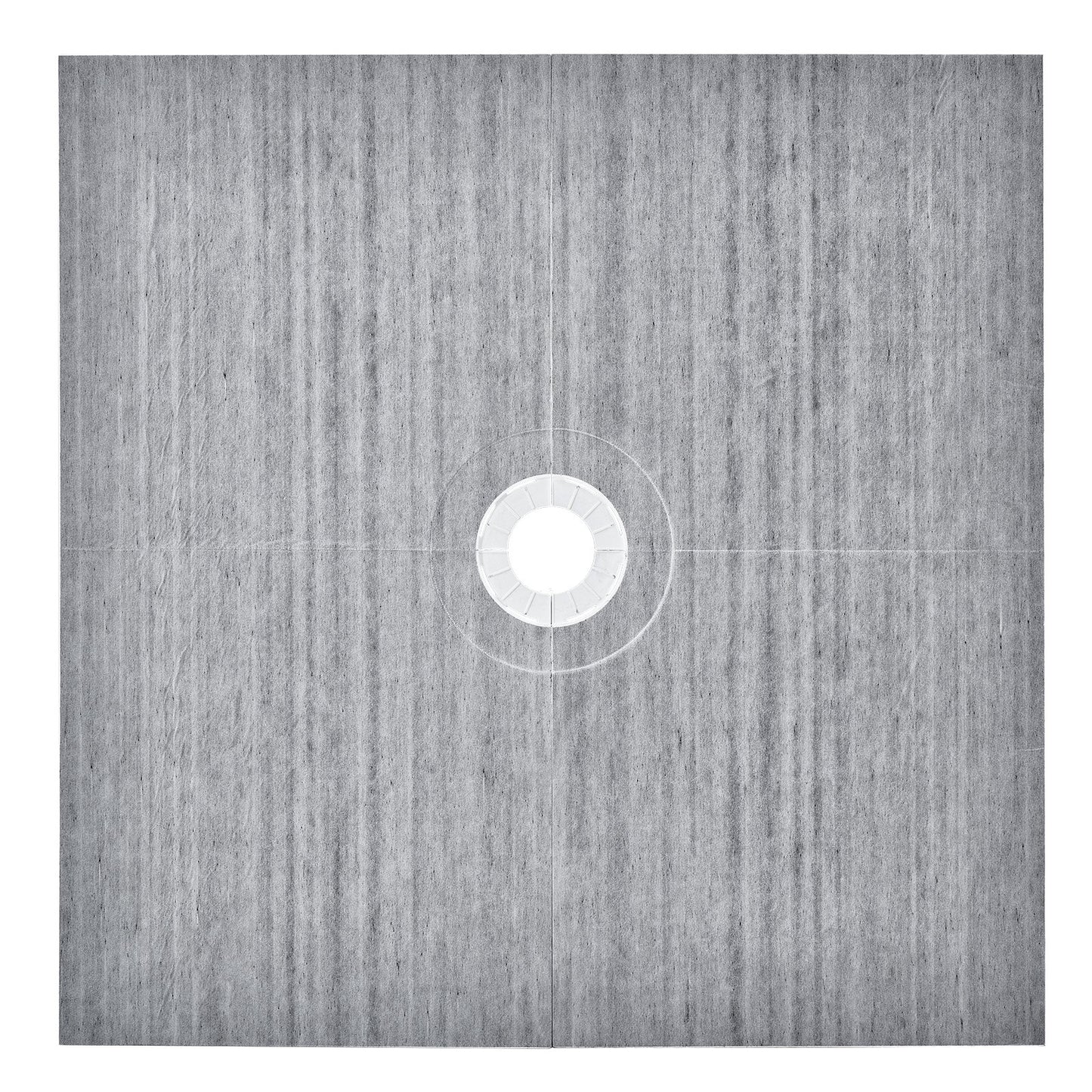 Shower Curb Kit, 1828x1828mm Shower Pan Kit with 160mm Central Drain, Lightweight EPS Shower Installation Kits with 2 Waterproof Cloths, Shower Pan Slope Sticks Fit for Bathroom