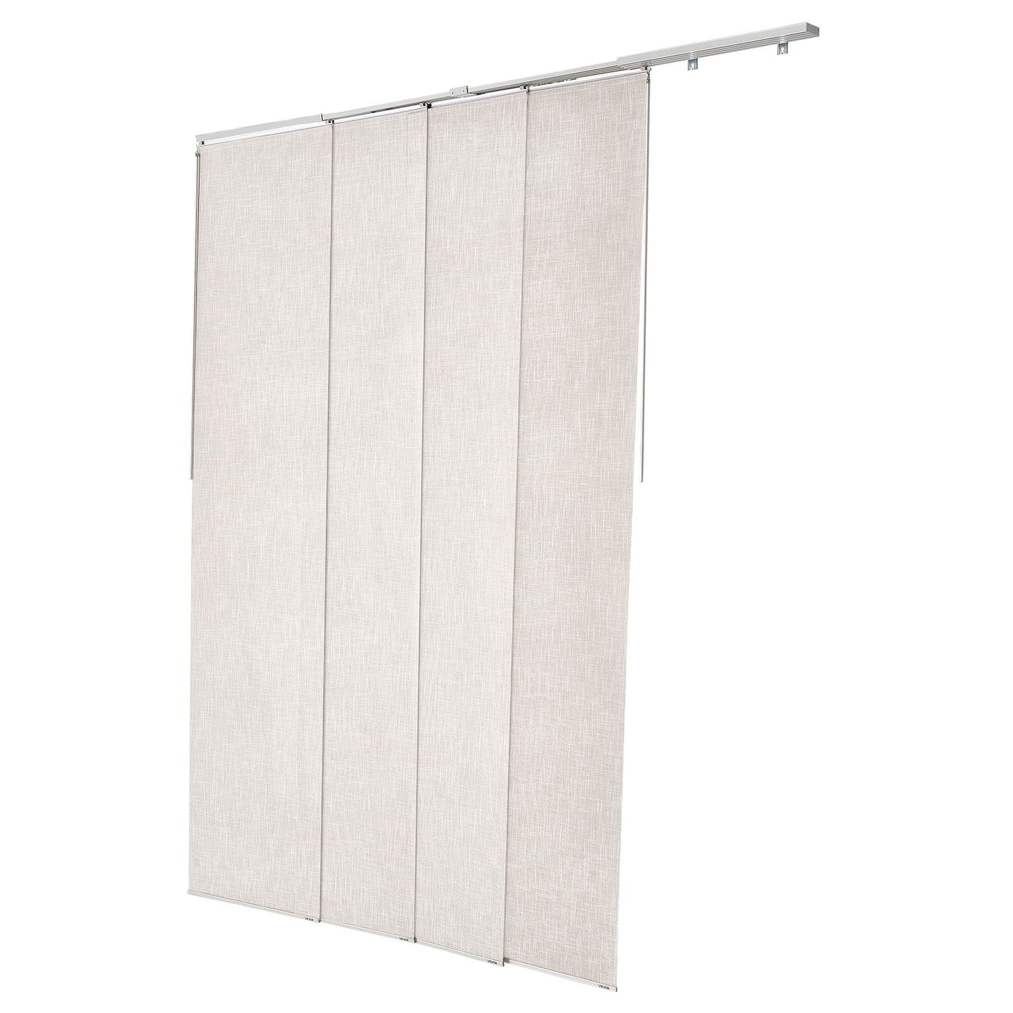 Panel Track Blinds, Extendable Track from 116 cm to 218 cm W, Trimmable Panel Curtains Up to 243cm H, Vertical Blackout Panel Blinds for Sliding Doors, Patio Doors, Room Divider, Light Gray