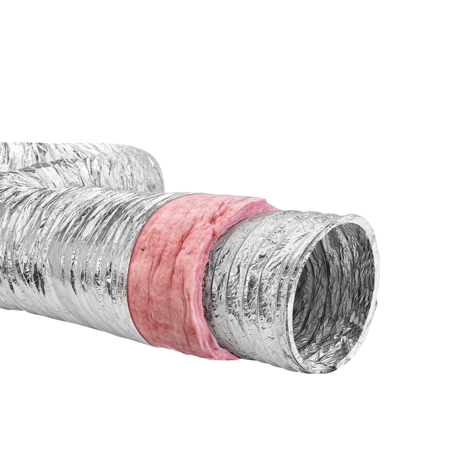Dryer Vent Hose, 152.4MM Insulated Flexible Duct 7.62M Long with 2 Duct Clamps, Heavy-Duty Three Layer Protection for HVAC Heating Cooling Ventilation and Exhaust, R-6.0 Flame Resistance Value