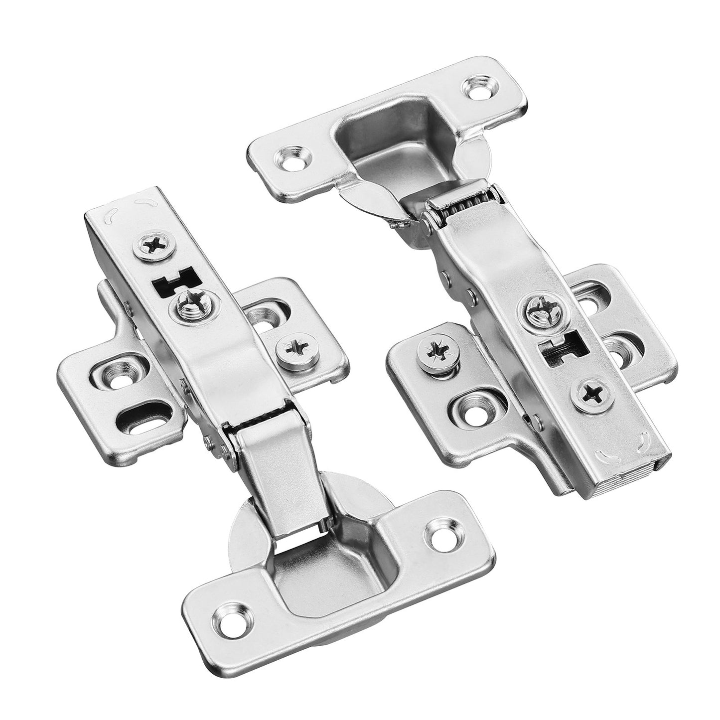 Cabinet Hinges, 50 Packs Full Overlay Kitchen Cabinet Door Hinges, 100 Degree Opening Angel Soft Close Concealed Cupboard Hinges for Frameless Cabinet Type, with Mounting Screws