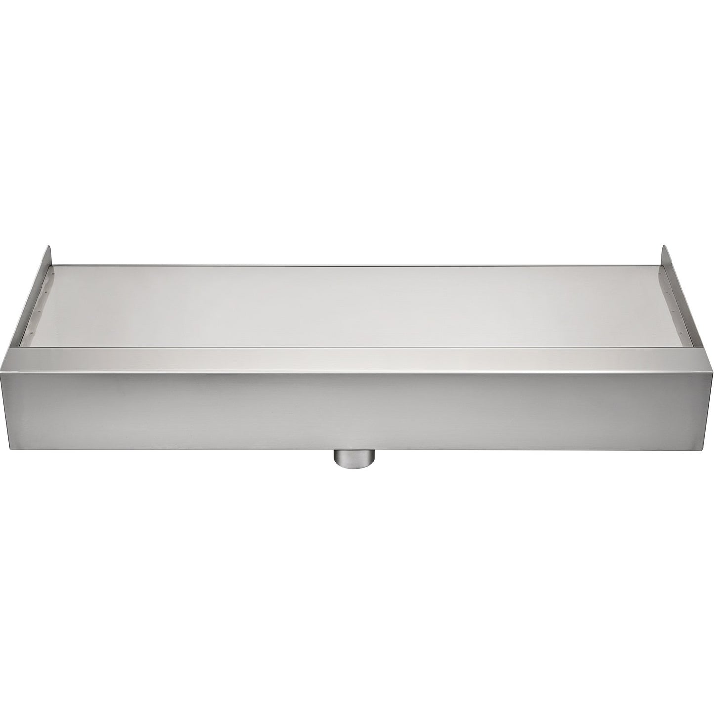 Waterfall Blade, 60cm Stainless Steel Waterfall Spillway, Rectangular Waterfall Pool Fountain, Cascade Blade with Connector, Hose, Clamp & PTFE Tape, Water Blade for Koi Fish Pond, Water Feature