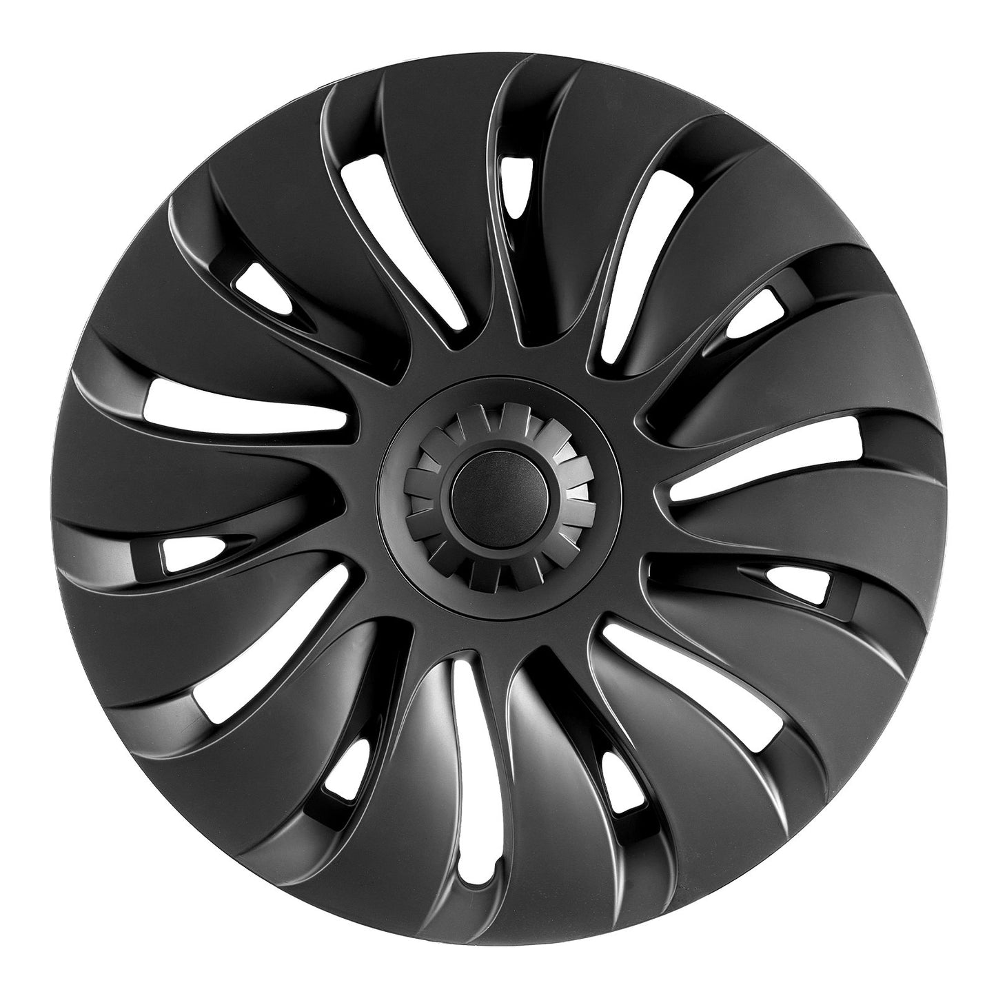 Wheel Rim Cover Hubcaps, 19 in, 2020-2024 Model Y Fully Fit Hubcap with Snap, Guard Tape & Valve Nozzle Hole, ABS & PC Hubcap with High Rigidity & Less Wind Drag, Fits for All Weather Use