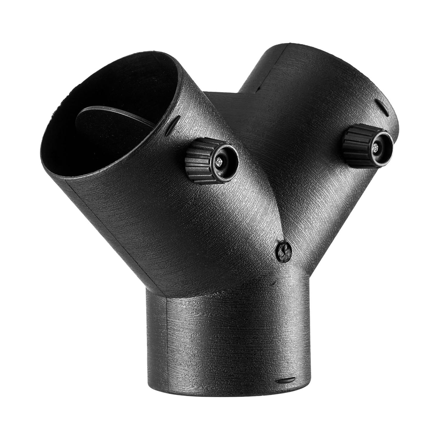 Diesel Heater Connector, 75mm Diesel Heater Duct Connector Accessories, 3-Way Y Branch Diesels Heaters Air Vent Duct with 2 90° Rotatable Valves, Black Joint Connectors for 2KW 5KW 8KW Heaters