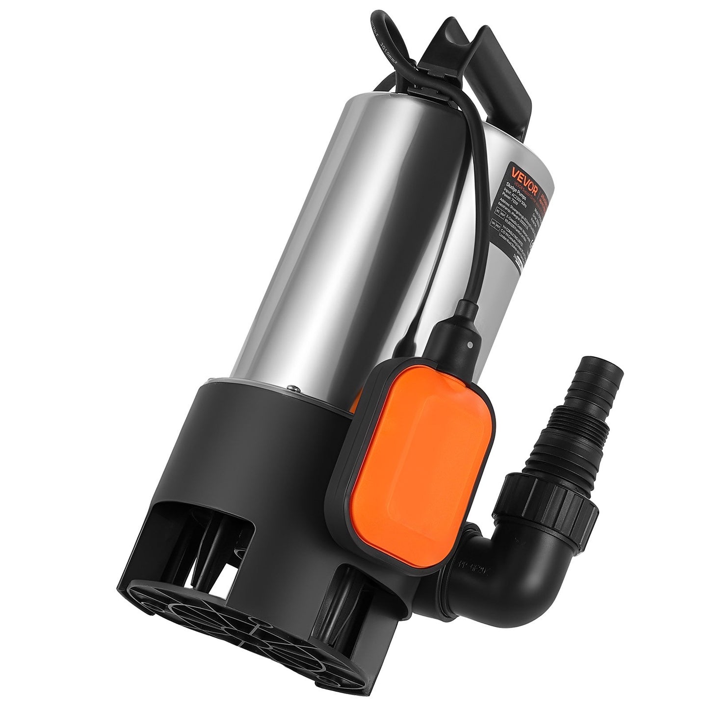 710W Submersible Sump Pump, 20000 L/H, Stainless Steel Submersible Sewage Dirty Clean Water Pump with Automatic Float Switch, Long Cord, 9M Max Lift, for Pools, Garden, Pond, Flooded Areas