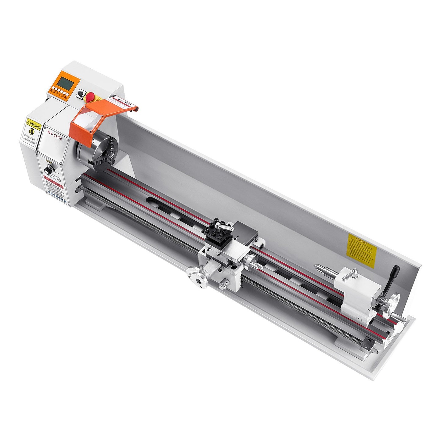 Metal Lathe Machine, 220 x 1000 mm(8.7 x 39 in), Precision Bench Power Metal Lathe, Automatic Feed, 0-2500 RPM Variable Speed, 1250W Brushless Motor, for Processing Precision Parts Soft Metals Wood Plastics