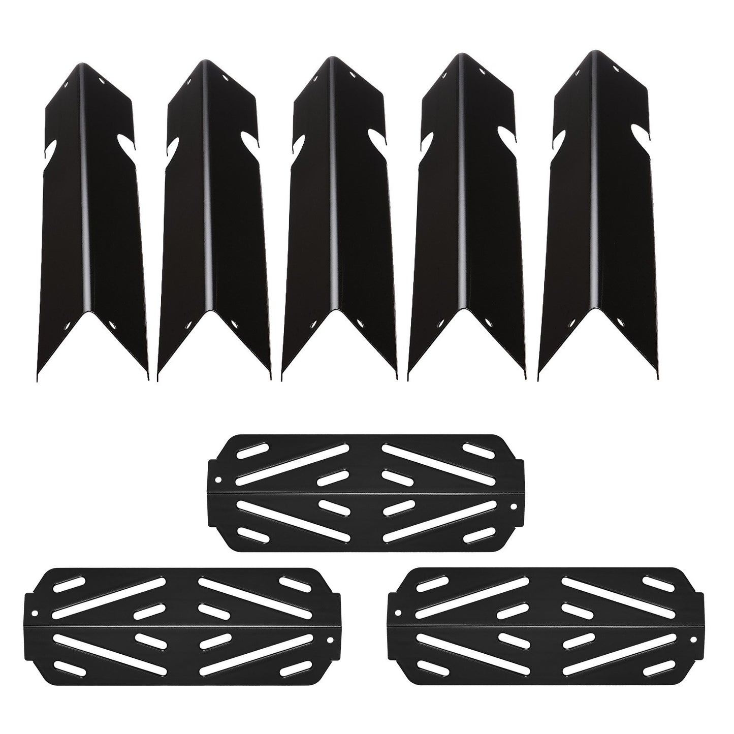 Flavorizer Bars and Heat Deflectors, 44cm Grill Replacement Part, for Weber Genesis ll 310 315 335 340, E/S 325s, ES/SX 325s, E/S 335, EX/SX/EPX-335 Grills, Porcelain-enameled Steel, 8 Pack