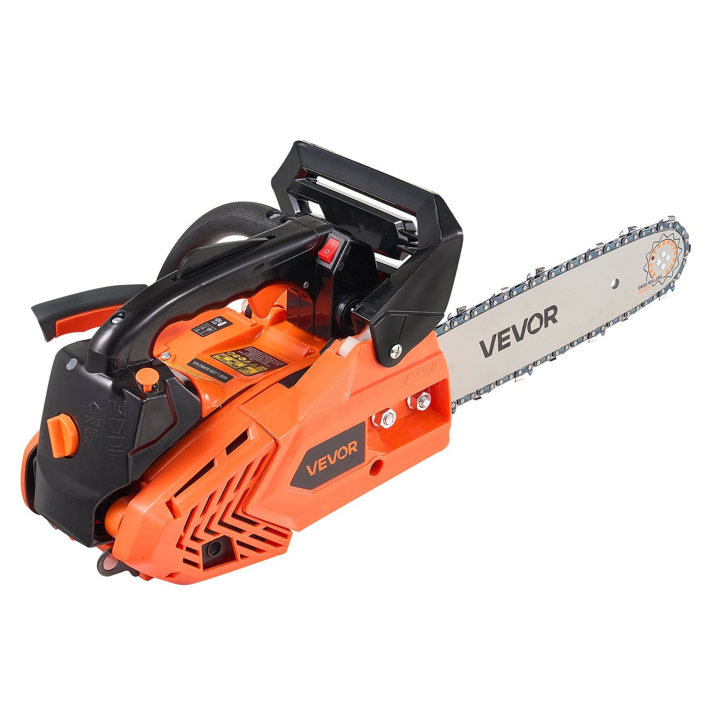 25 cc Gas Chainsaw, 12 inch Gas Powered Chainsaw, 1.02 HP Power Chain Saw with Non-Slip Handle, Gas-Powered Chainsaws with Dual Fuel Tanks, For Wood Cutting, Tree Trimming, and Land Clearing