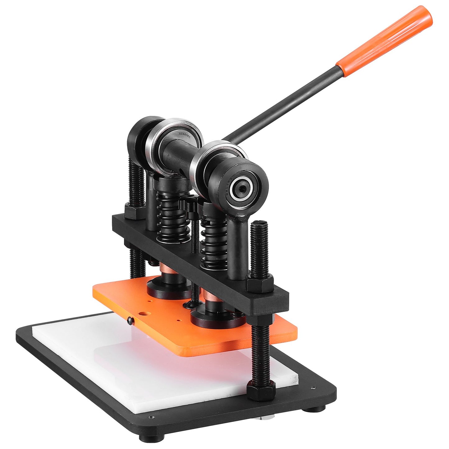 Lederschneidemaschine, 25,9 x 15 cm Prägeplatte, manuelle Stanzmaschine, 1,2 cm Hub, Lederprägemaschine, Stanzmaschine mit zwei Führungswellen für verschiedene Materialien