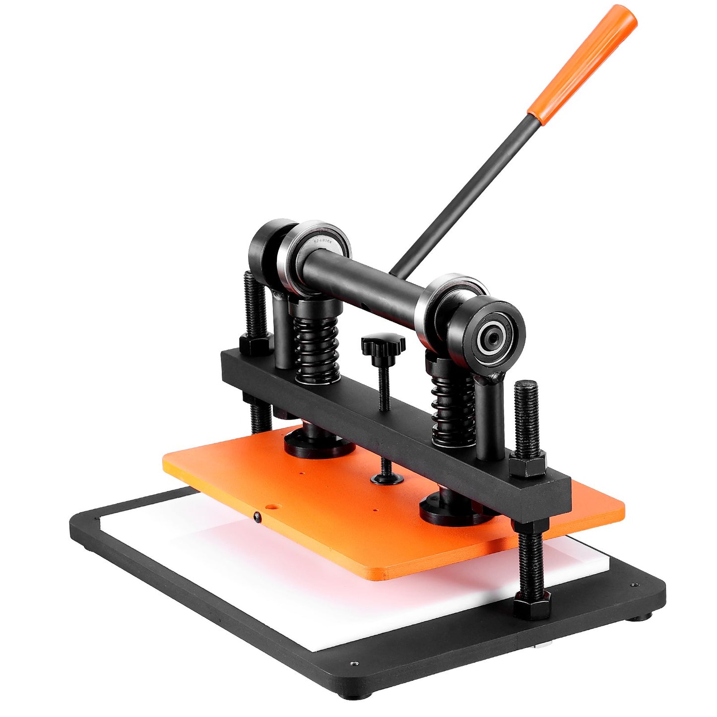 Leather Cutting Machine, 36 x 25.9 cm Embossing Plate Manual Die Cutter, 1.2 cm Pressure Stroke Leather Embossing Machine, Dual Guide Shafts Die Cut Machine for Various of Materials