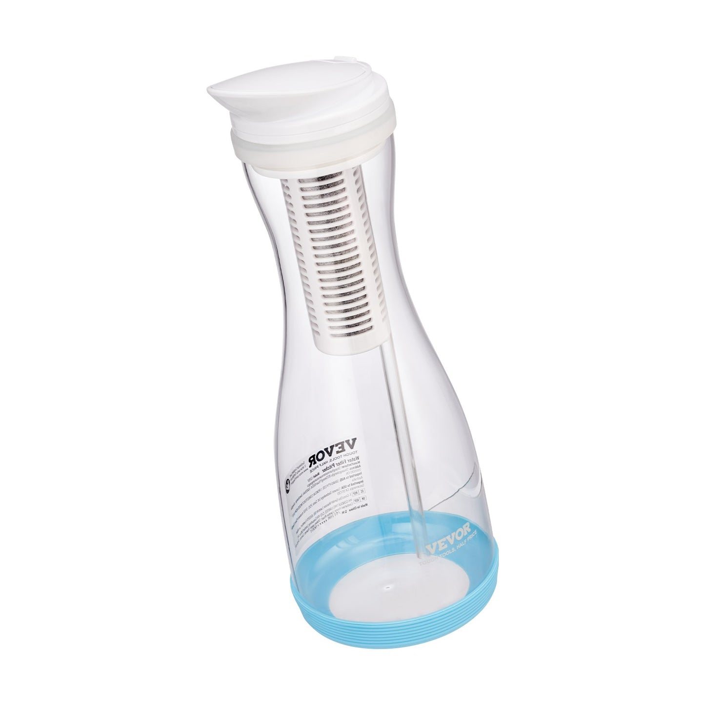 Water Filter Pitcher, 6 Cup Glass Water Filter Dispenser, Fast & Compact Fridge-friendly Water Filtration System, No BPA, Lasts 3 Months or 211 Gallons, Reduces Chlorine, Rust, Odors, PFOA/PFOS