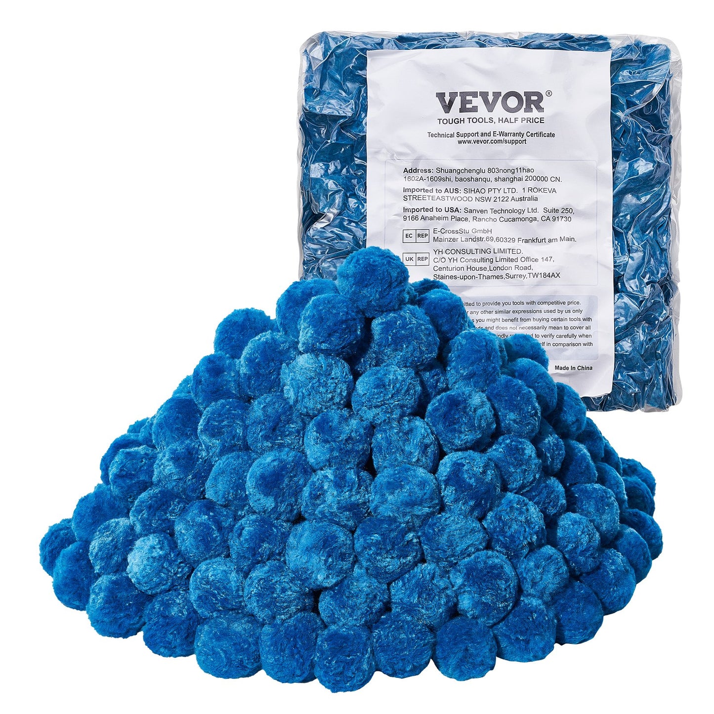 Pool Filter Balls for Sand Filter, 1.4 kg/3.1 lbs, Filter Balls Replace Pool Filter Sand, Reusable Blue Polyester Fiber Filter Media with Wash Bag, for Swimming Pool Aquarium Tank Above Ground Pool